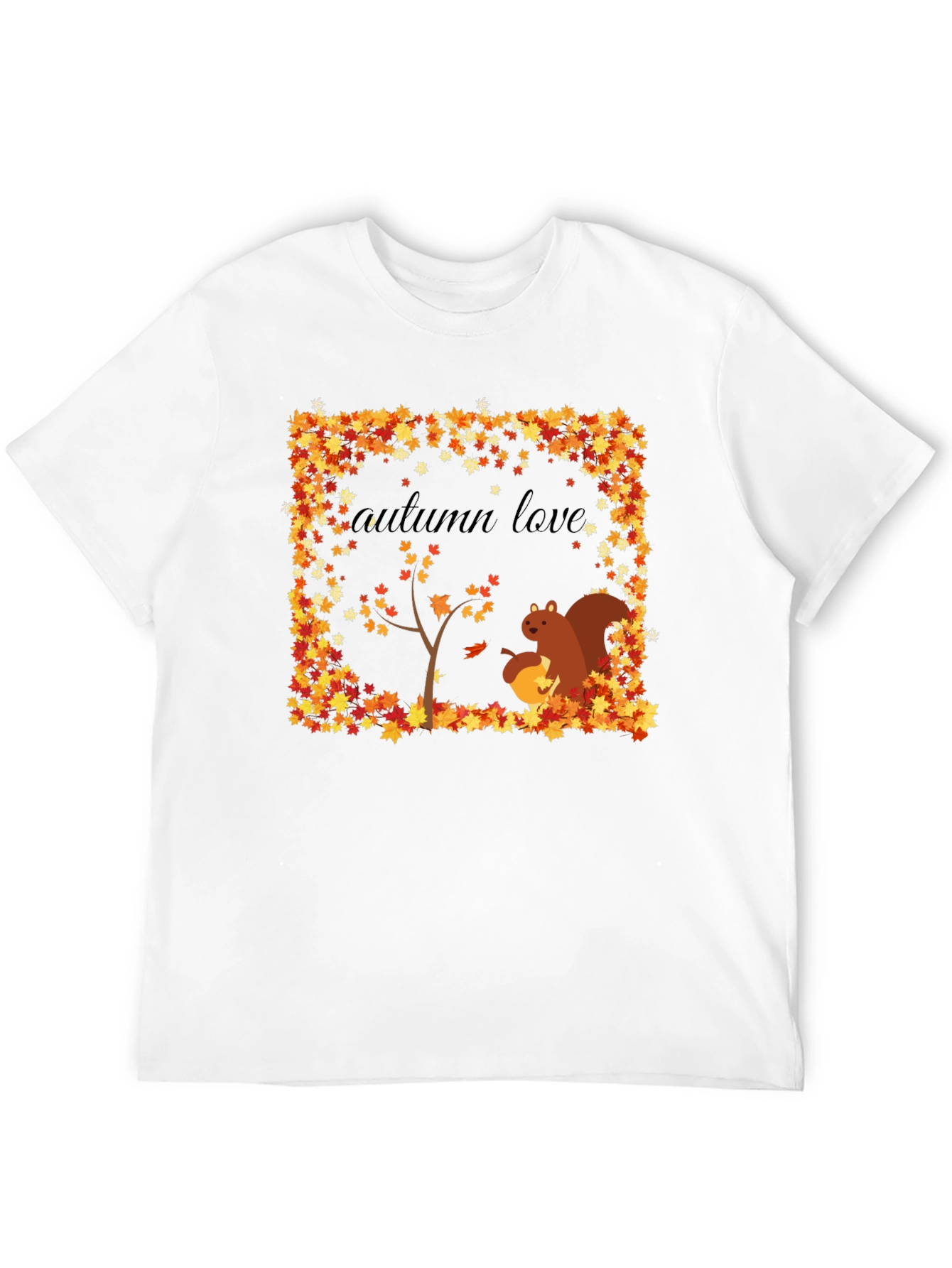 Autumn Love Squirrel Graphic Tee