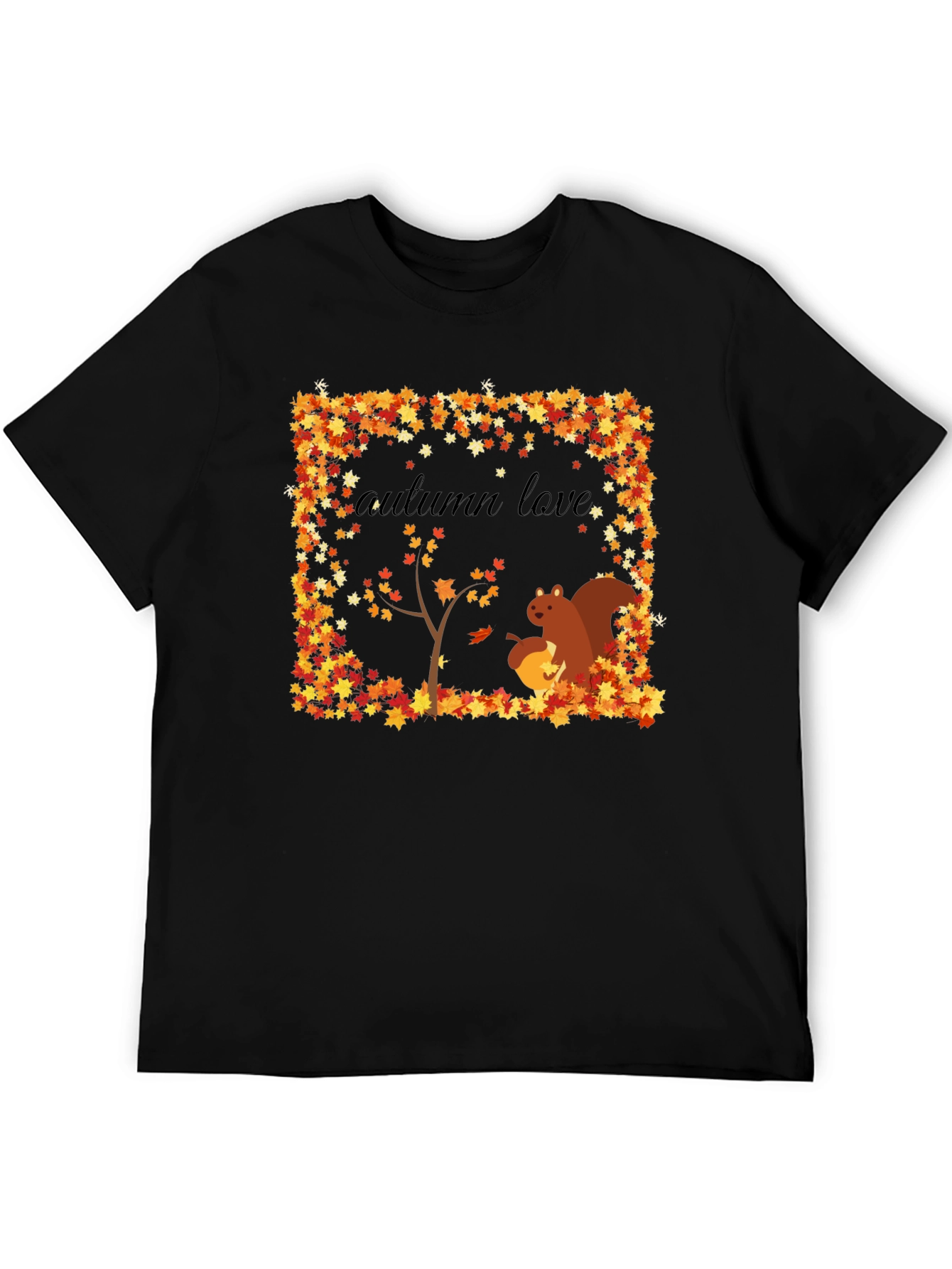 Autumn Love Squirrel Graphic Tee