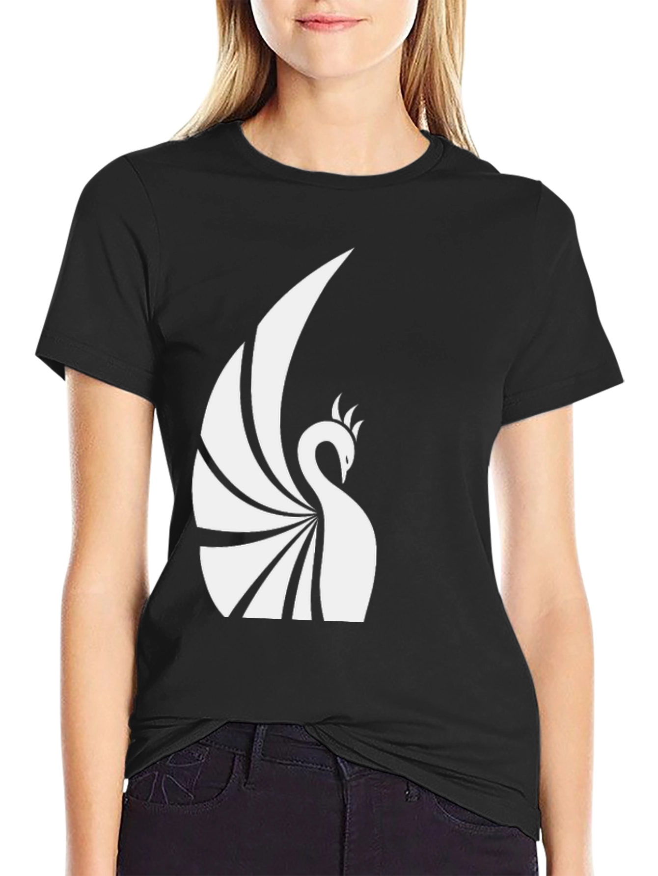 Phoenix Graphic Tee - Black Cotton Blend