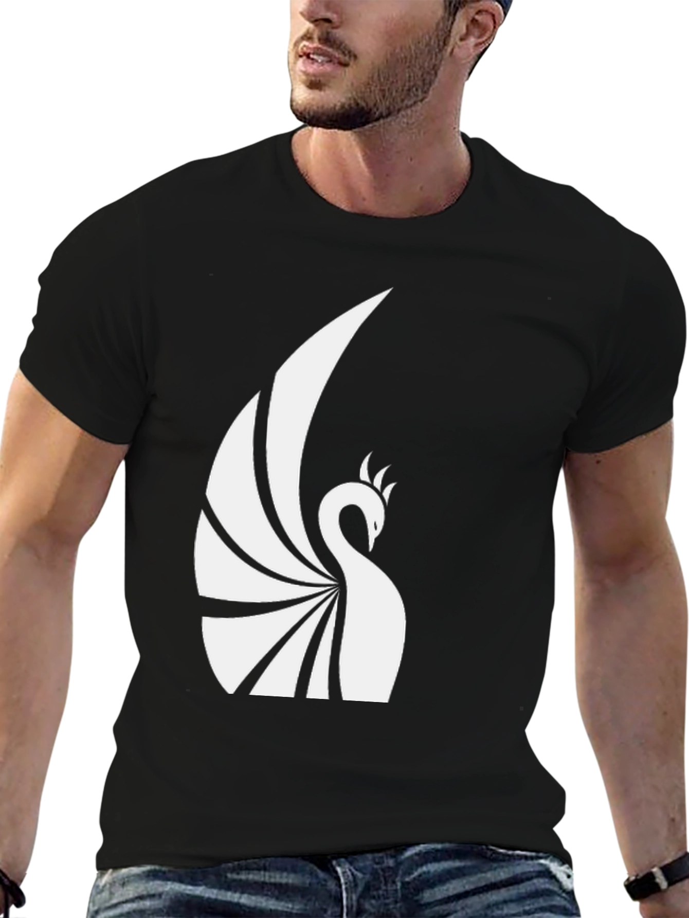 Phoenix Graphic Tee - Black Cotton Blend
