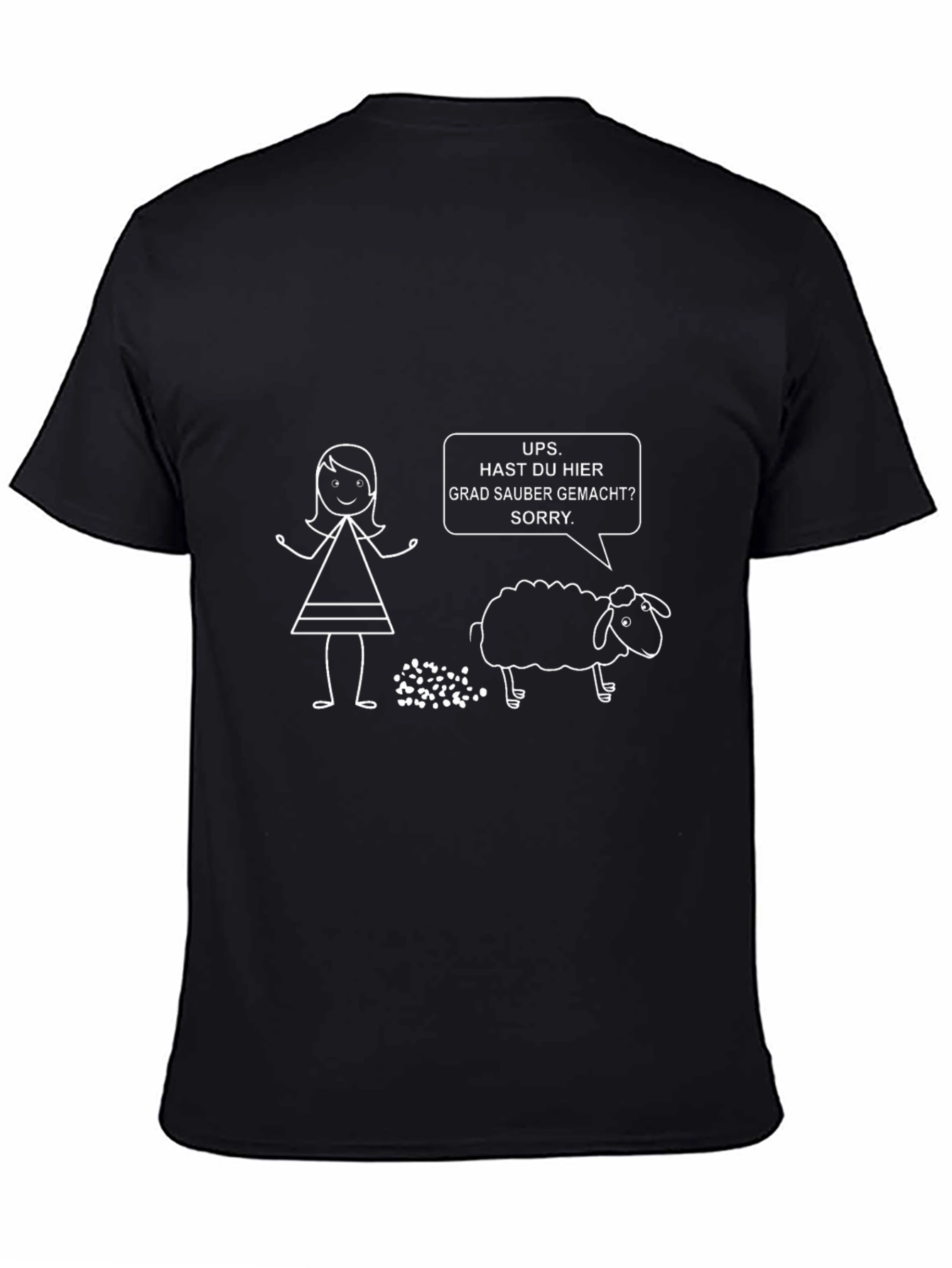 Funny Sheep Graphic T-Shirt - Unisex Black Tee