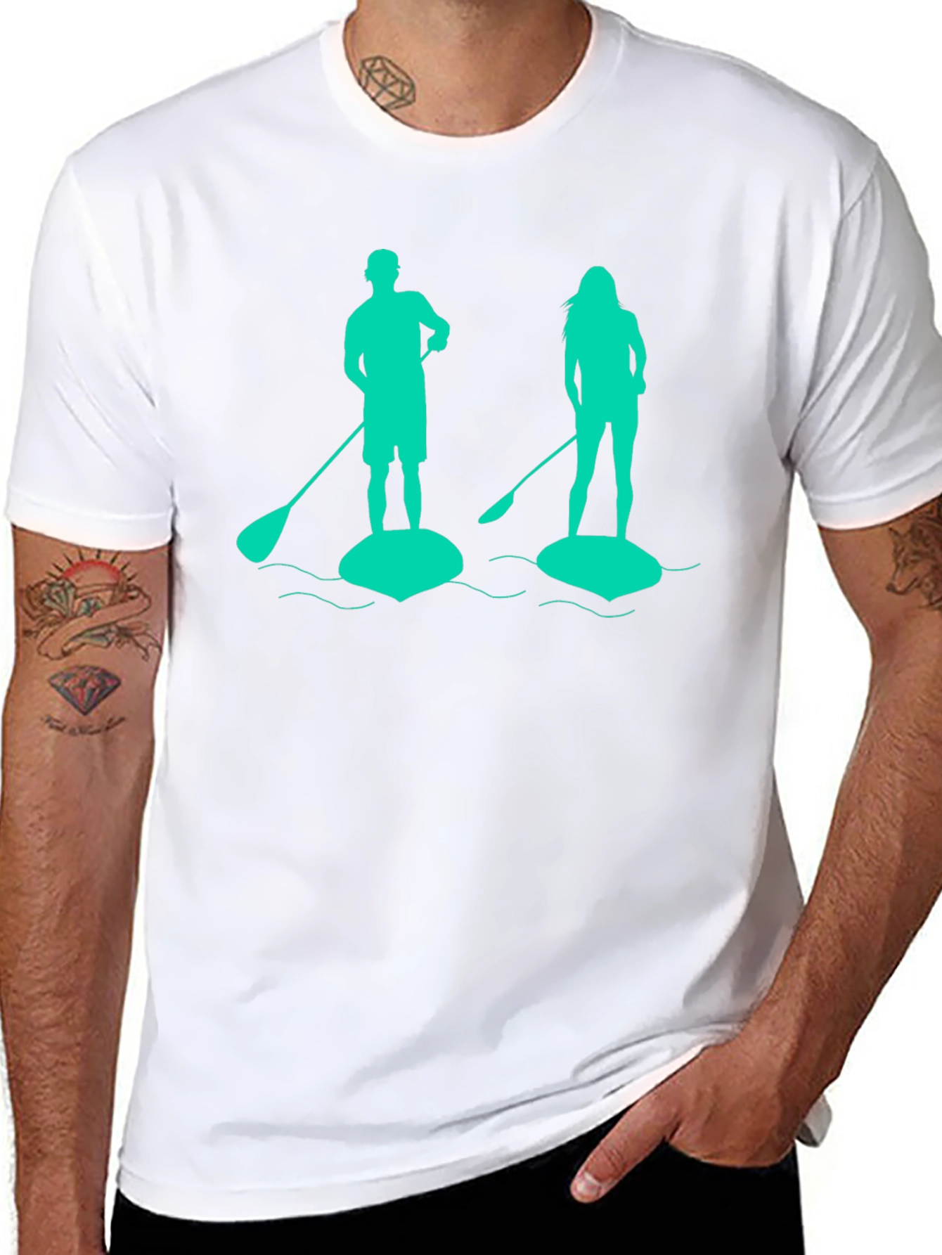 Paddle Boarding T-Shirt - Stand Up Paddle Couple Tee