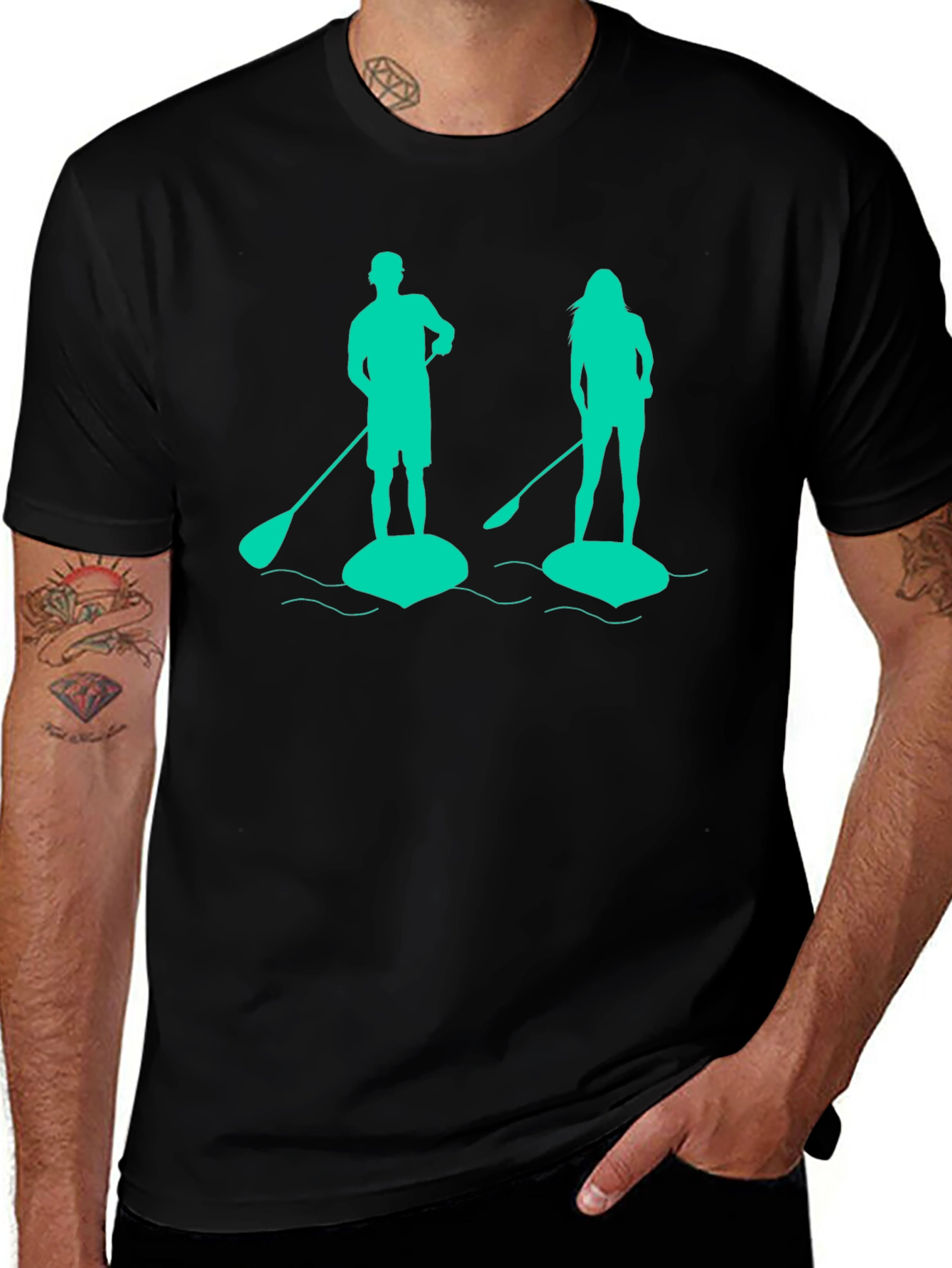 Paddle Boarding T-Shirt - Stand Up Paddle Couple Tee