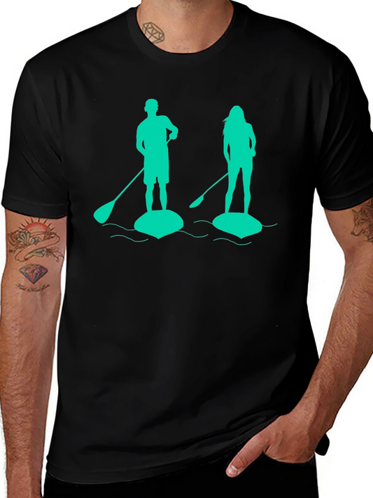 Paddle Boarding T-Shirt - Stand Up Paddle Couple Tee