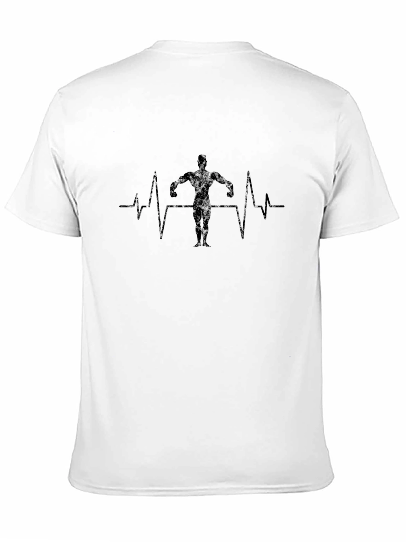 Bodybuilder Heartbeat Graphic T-Shirt