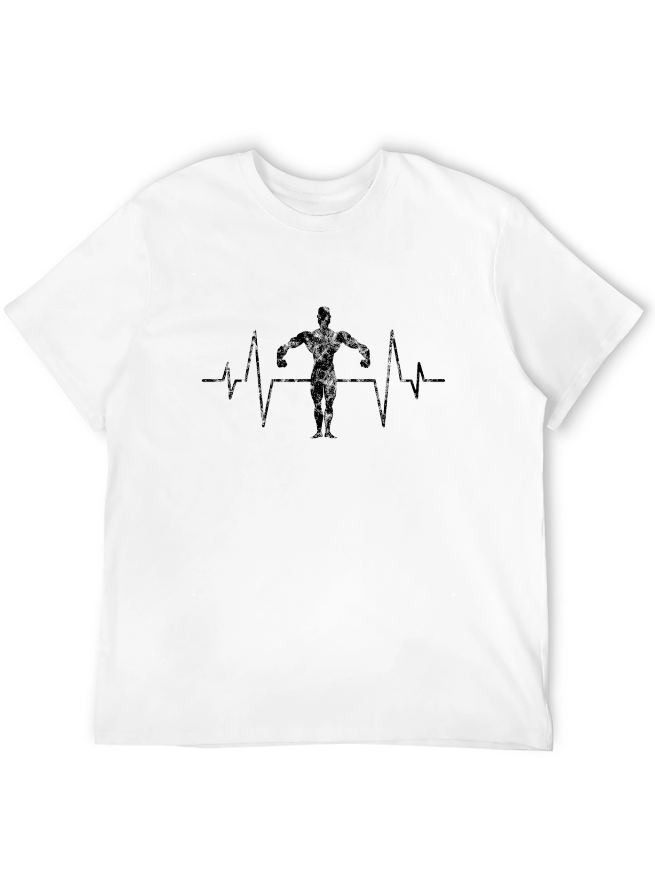 Bodybuilder Heartbeat Graphic T-Shirt