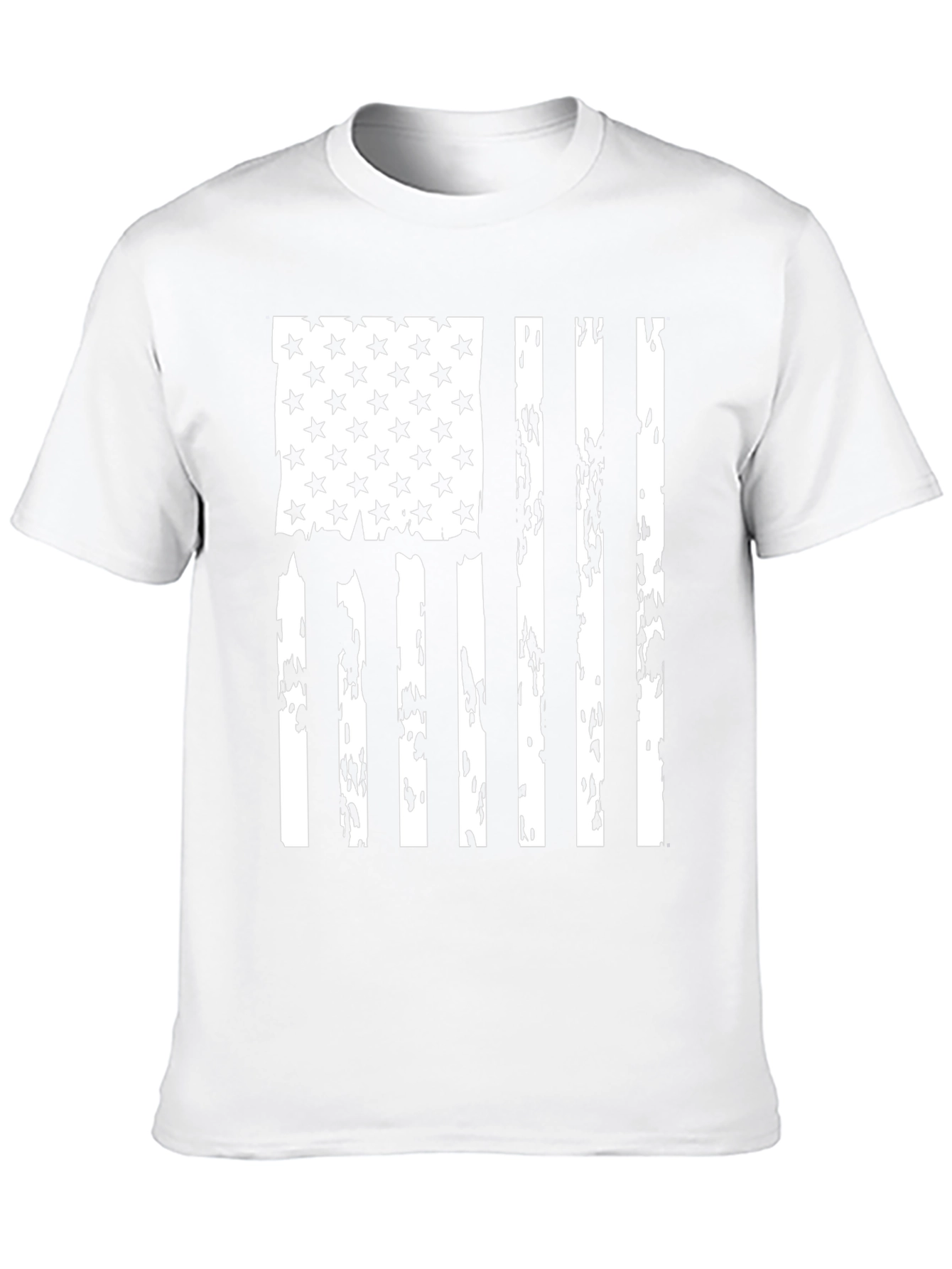 Distressed American Flag Graphic Tee - Patriotic Black Shirt