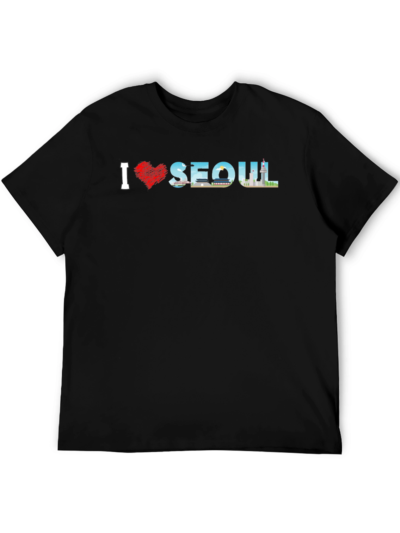 I Love Seoul Black T-Shirt