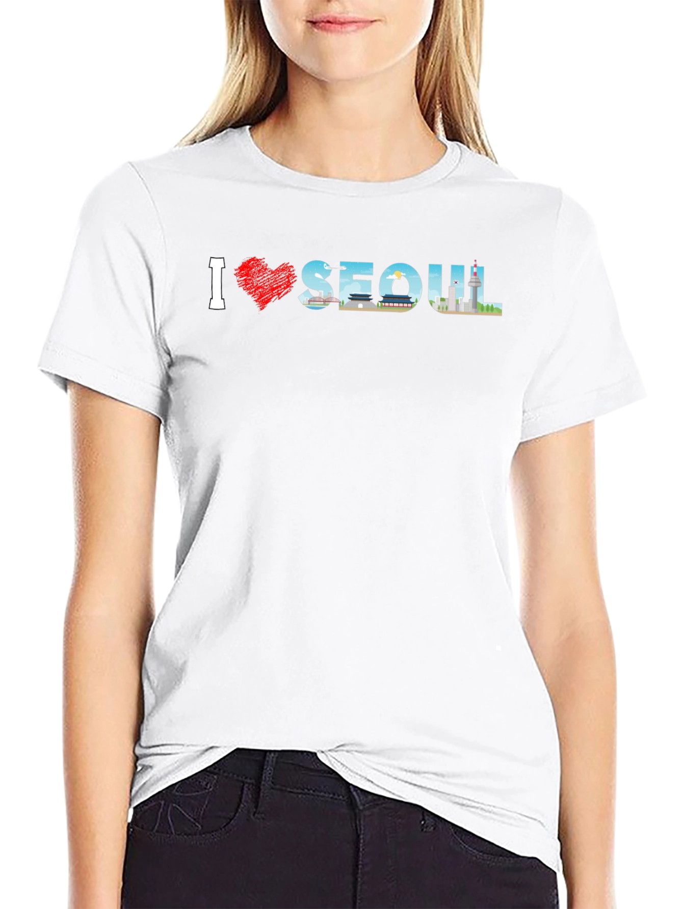 I Love Seoul Black T-Shirt