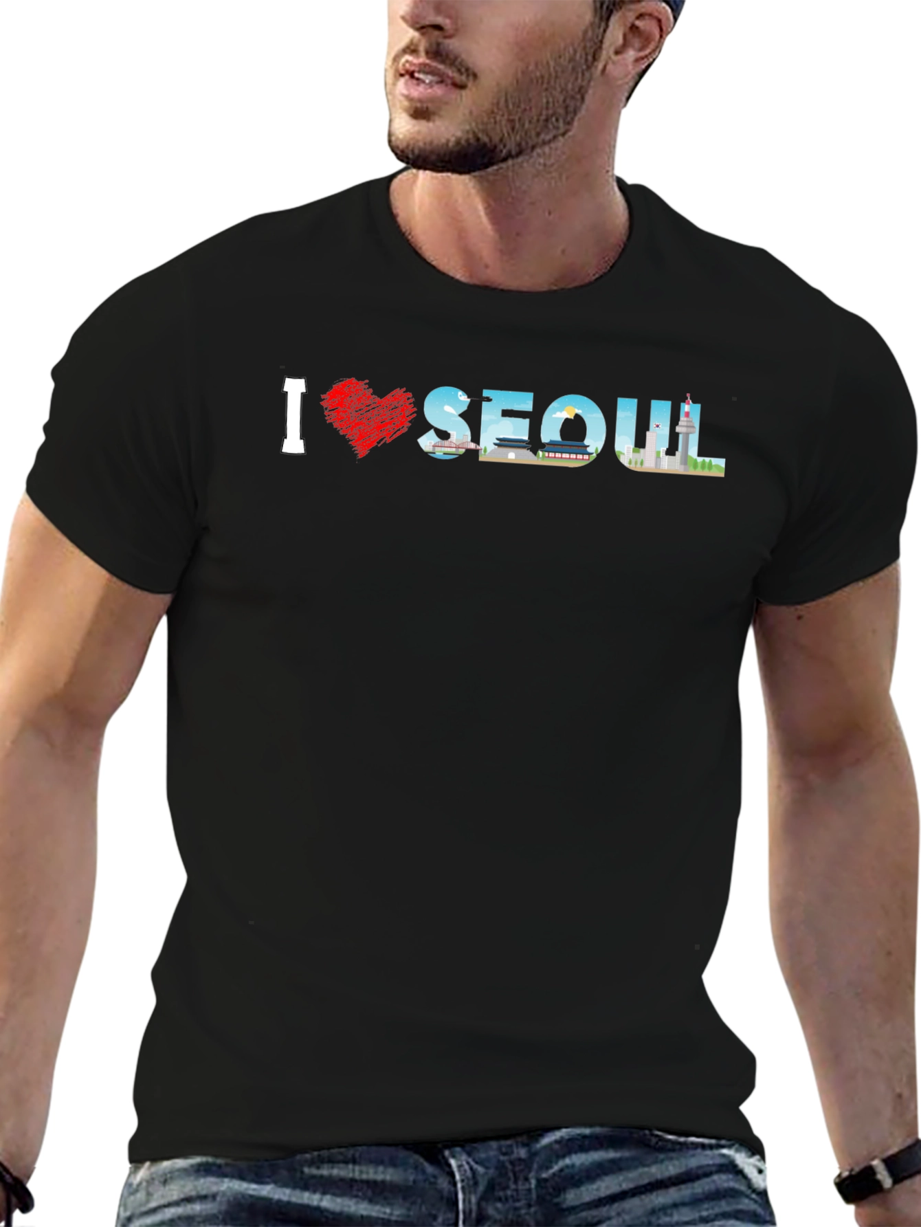 I Love Seoul Black T-Shirt