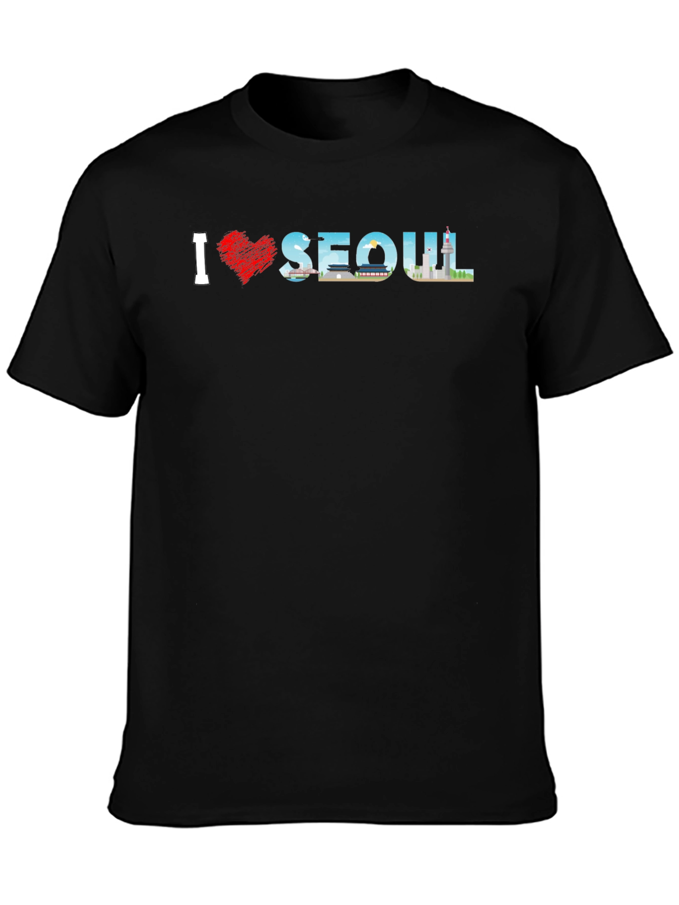 I Love Seoul Black T-Shirt