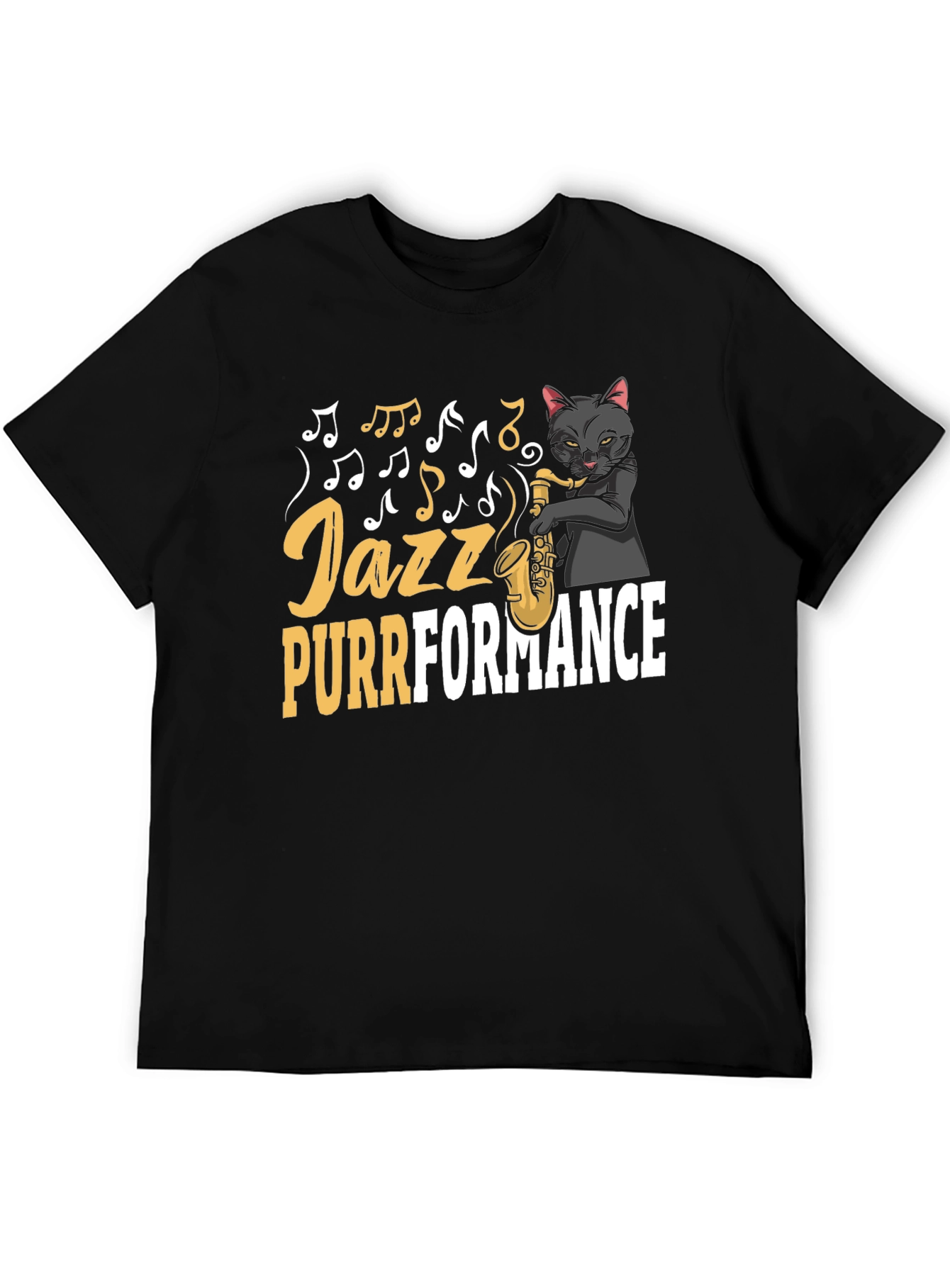 Jazz Purrformance Cat T-Shirt - Music Lover Tee