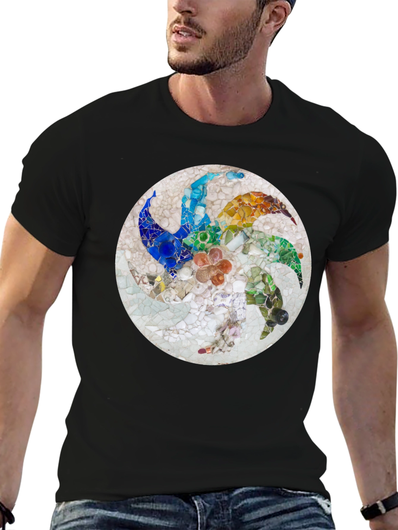 Mosaic Art Graphic T-Shirt