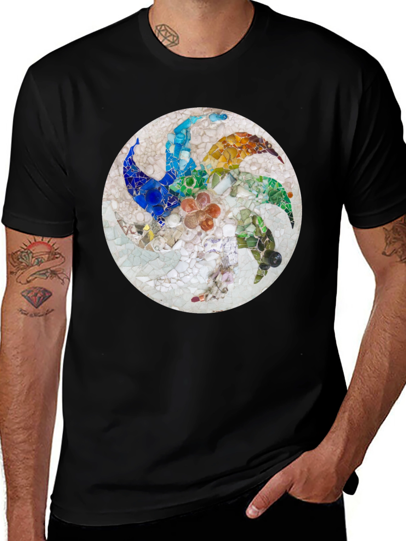 Mosaic Art Graphic T-Shirt