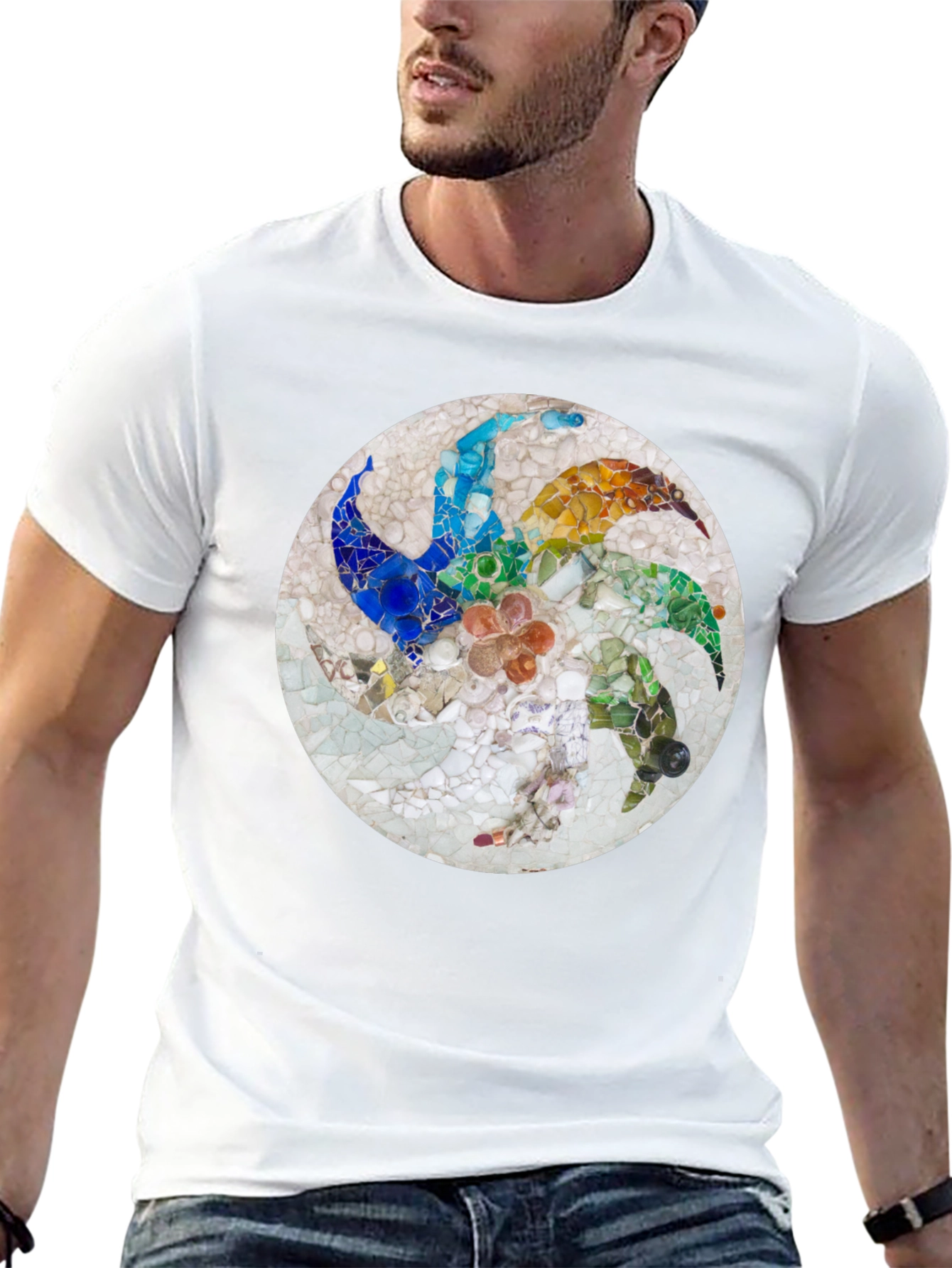 Mosaic Art Graphic T-Shirt