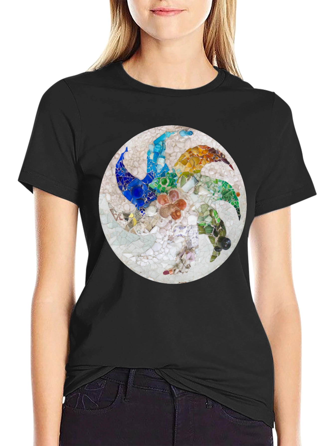 Mosaic Art Graphic T-Shirt