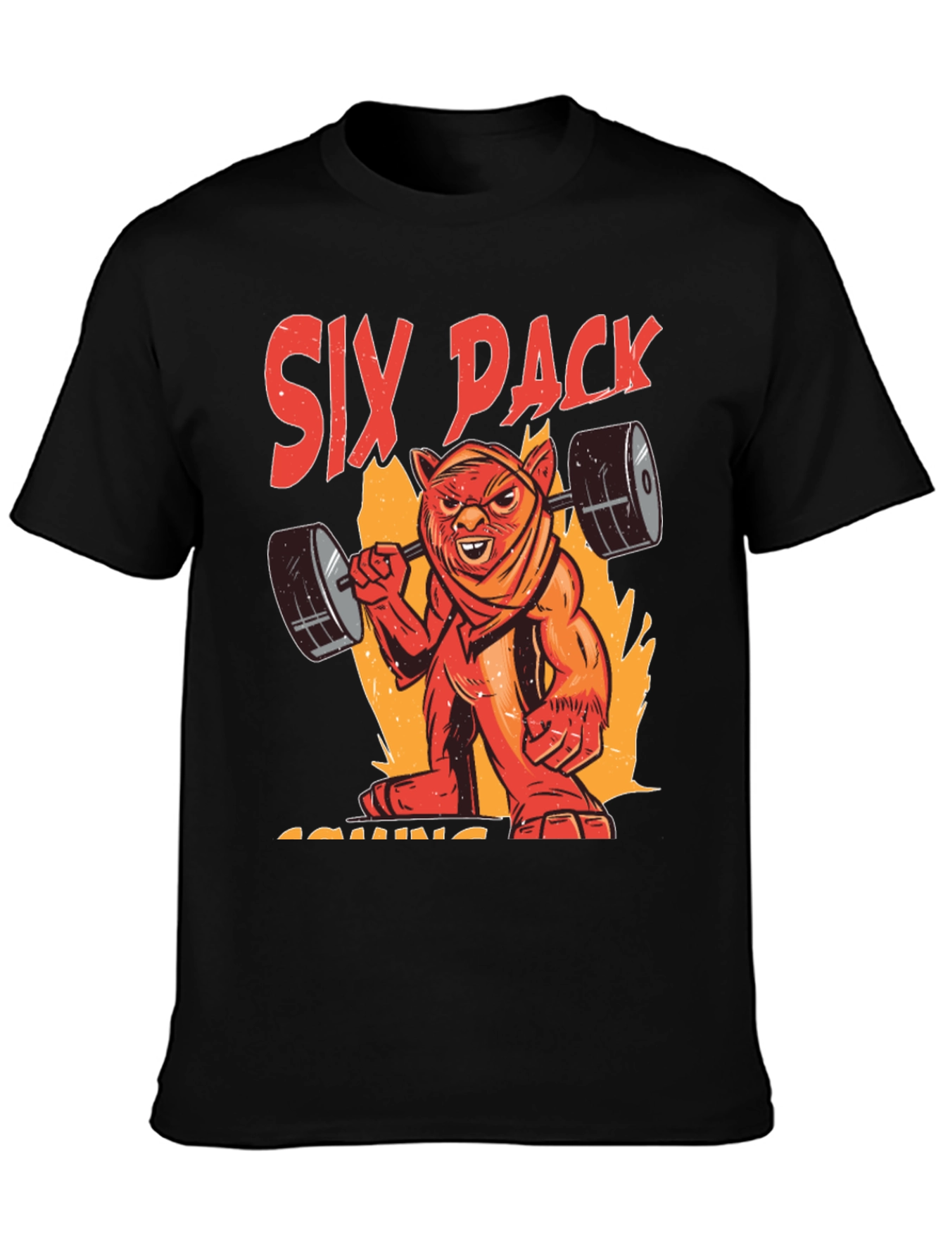 Six Pack Coming T-Shirt - Gym Beast Design