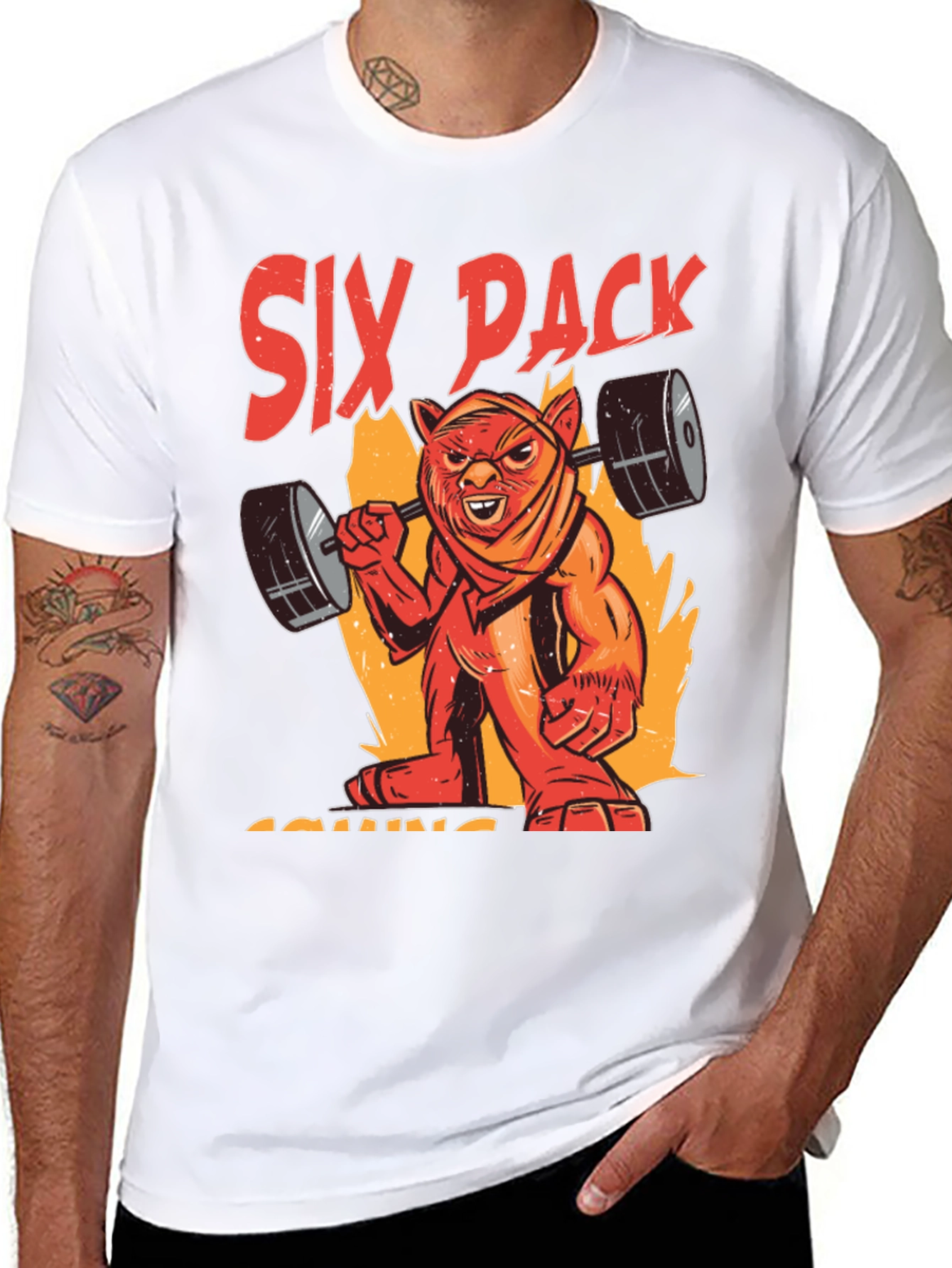 Six Pack Coming T-Shirt - Gym Beast Design