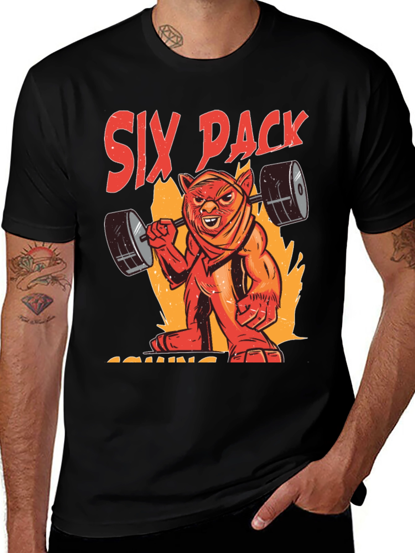 Six Pack Coming T-Shirt - Gym Beast Design