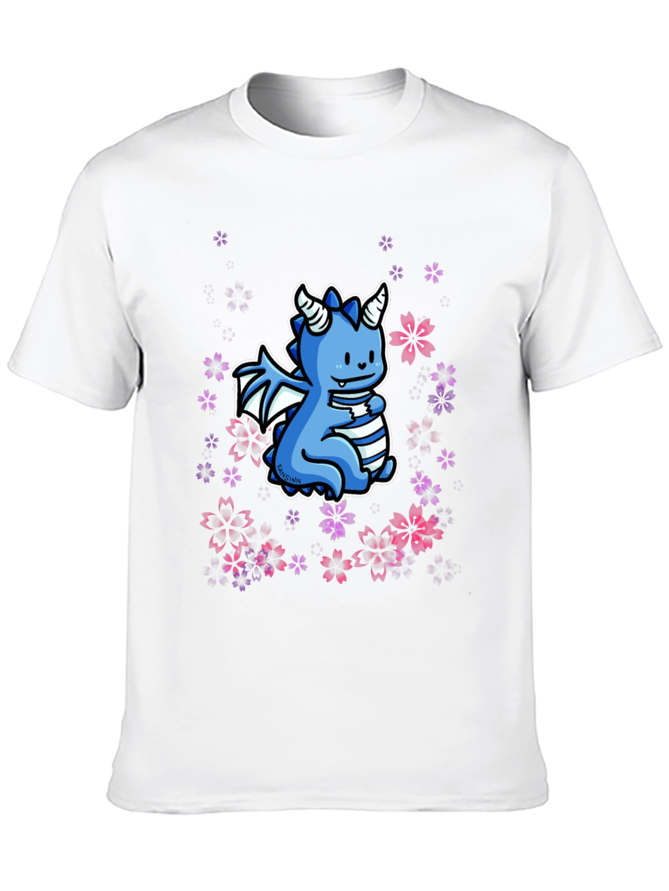 Cute Dragon Graphic Black T-Shirt