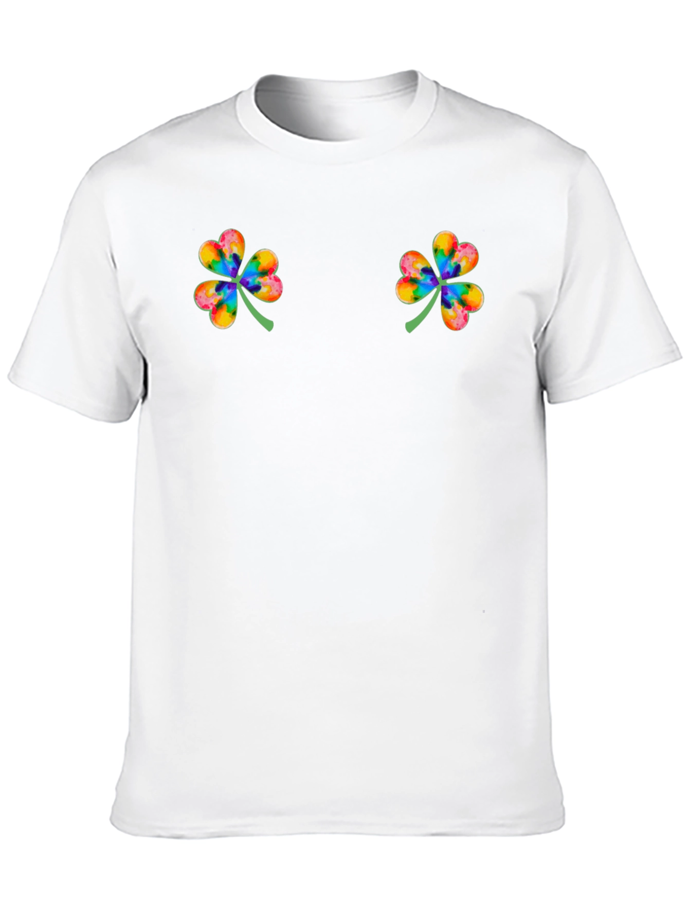 Rainbow Clover Graphic Tee - St. Patricks Day Shirt