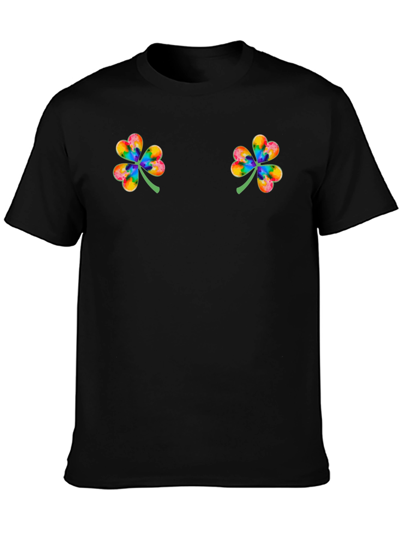 Rainbow Clover Graphic Tee - St. Patricks Day Shirt