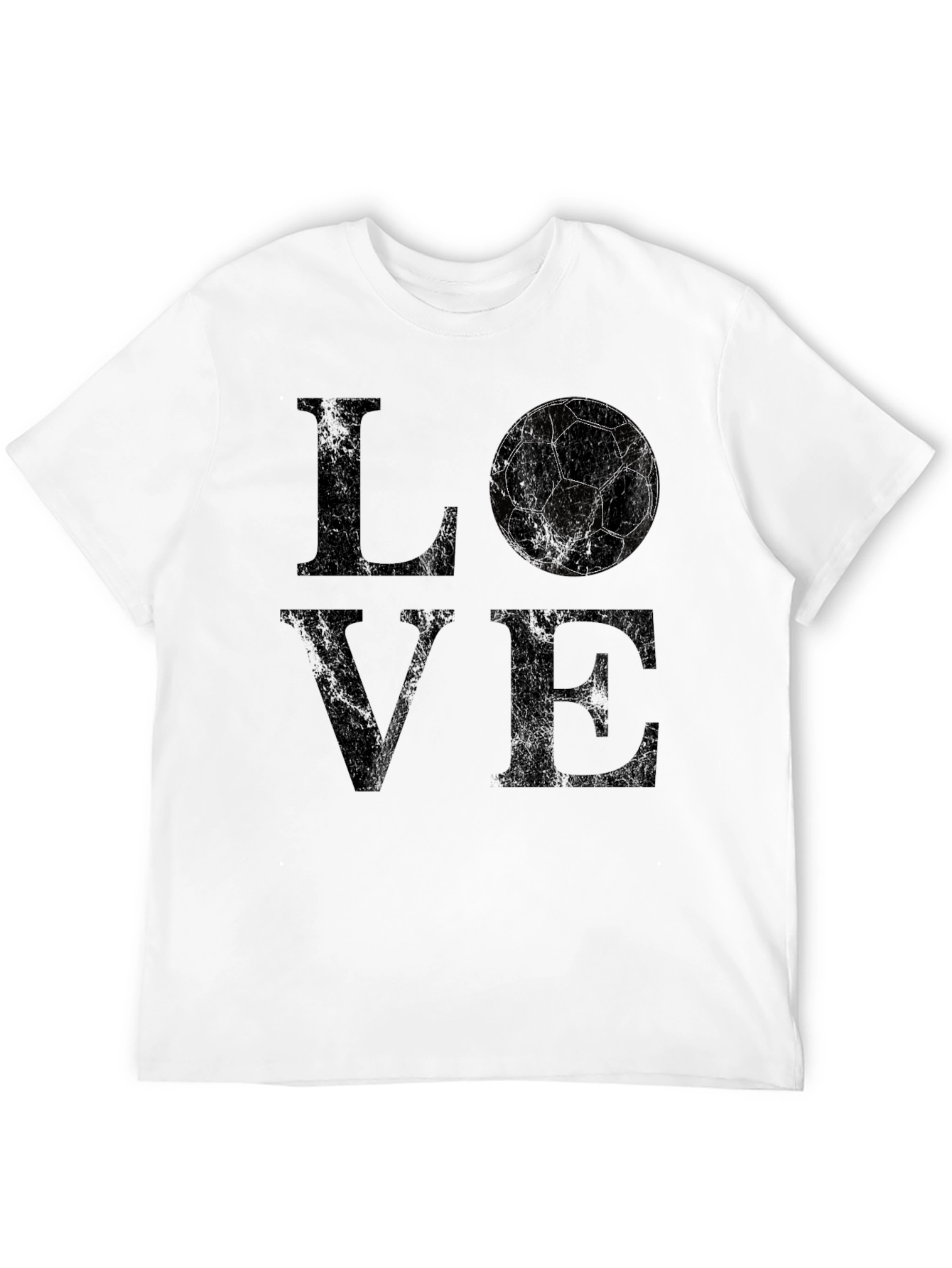Love Soccer Graphic T-Shirt - Black