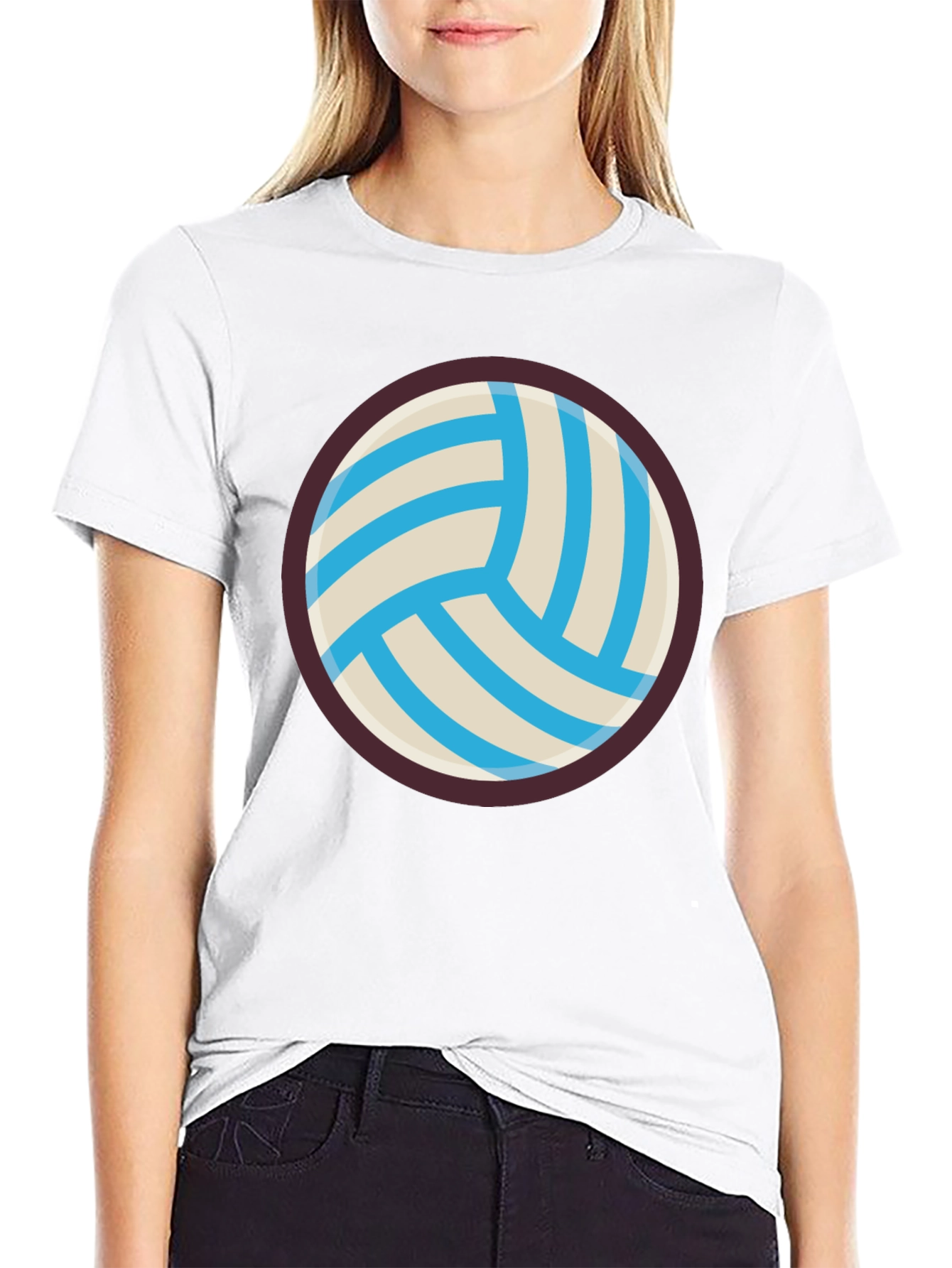 Volleyball Graphic Tee - Sporty Casual Style