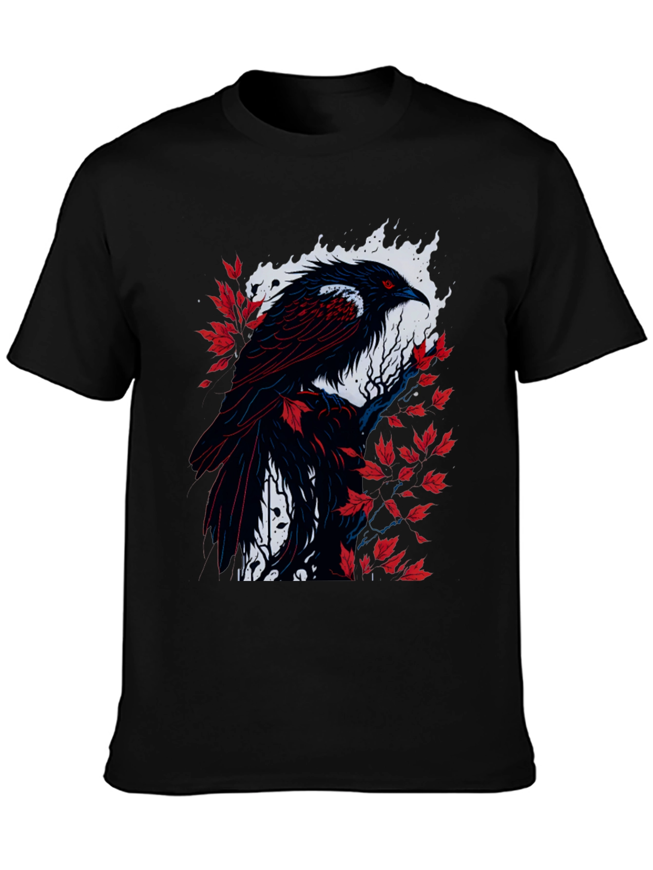 Raven Graphic Tee - Mens Black Bird Shirt
