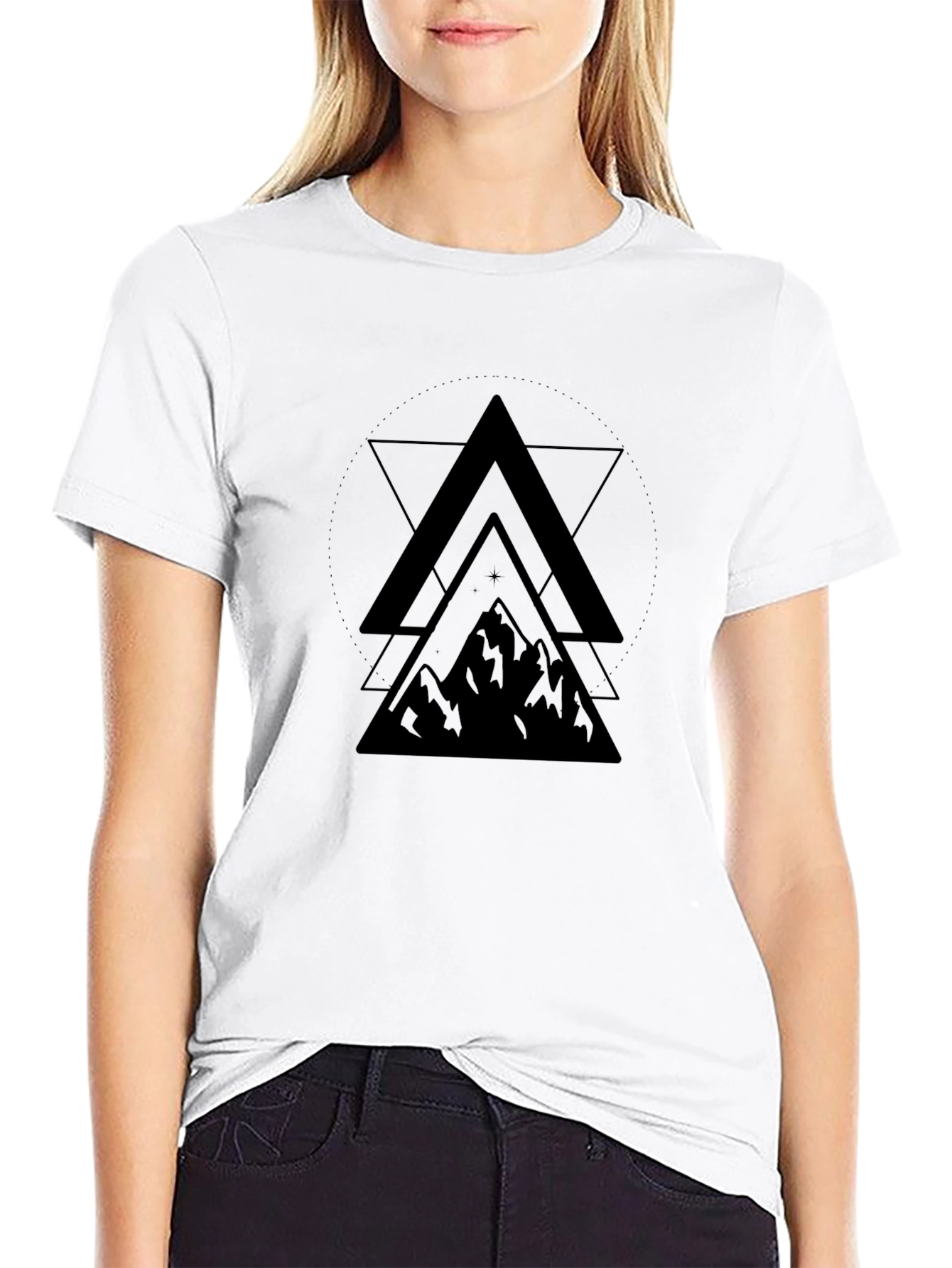 Mens Black Mountain Graphic Tee