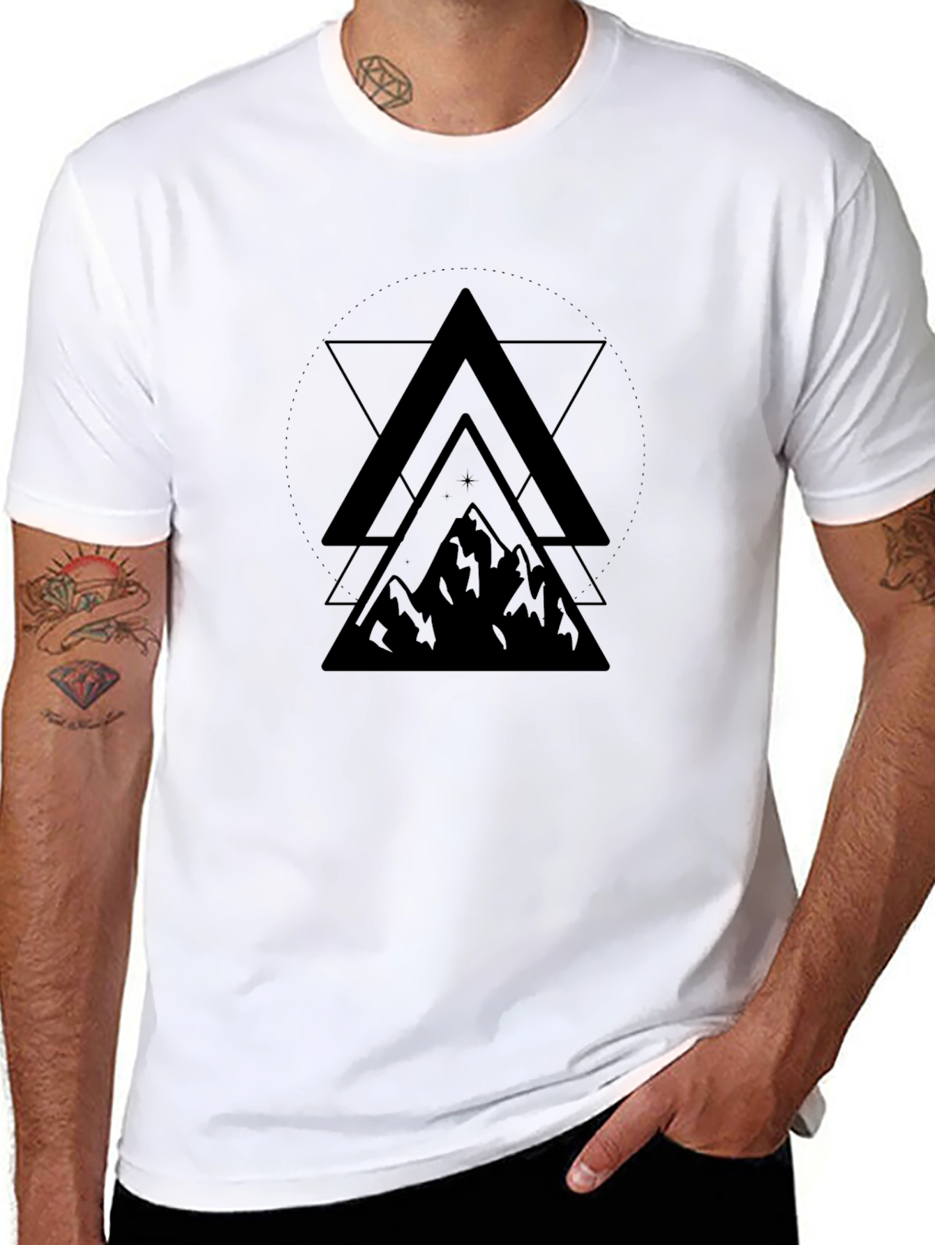 Mens Black Mountain Graphic Tee