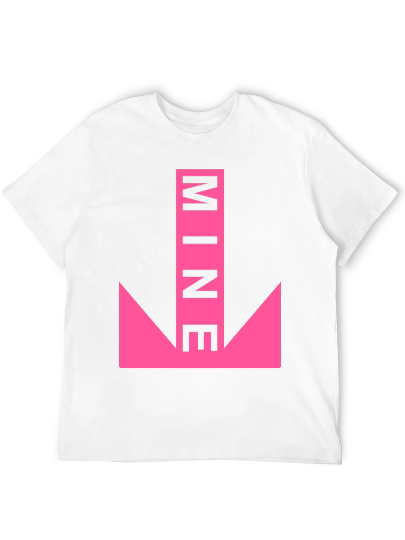 Humorous Pink Arrow MINE Graphic Tee