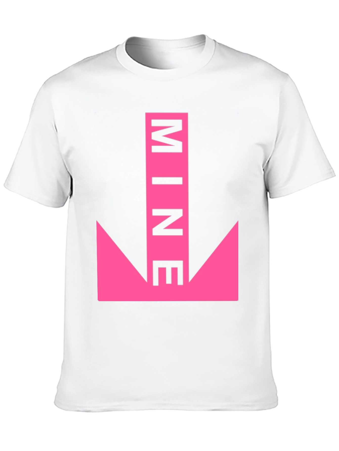 Humorous Pink Arrow MINE Graphic Tee