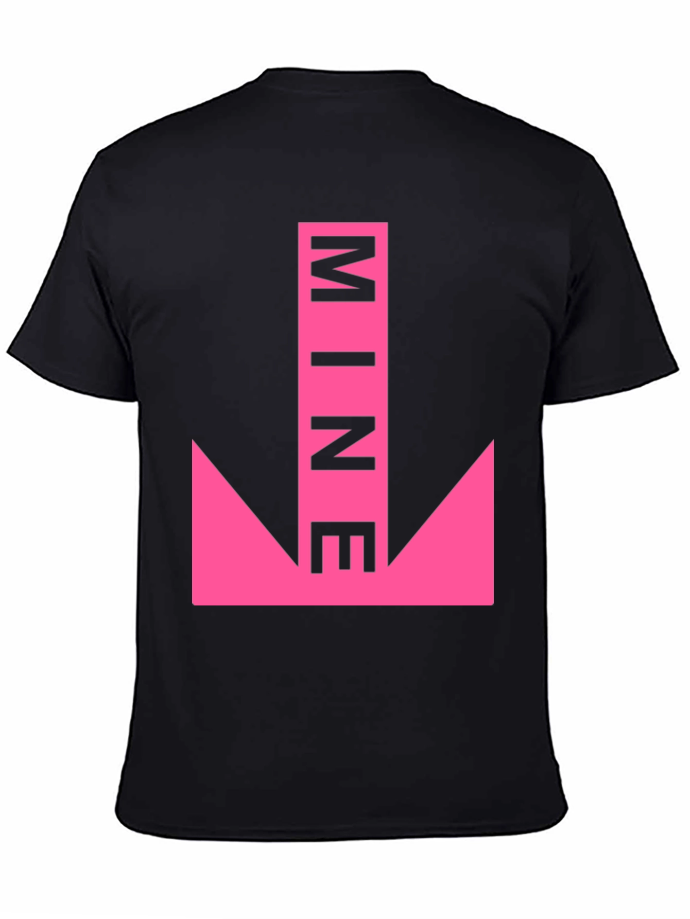 Humorous Pink Arrow MINE Graphic Tee