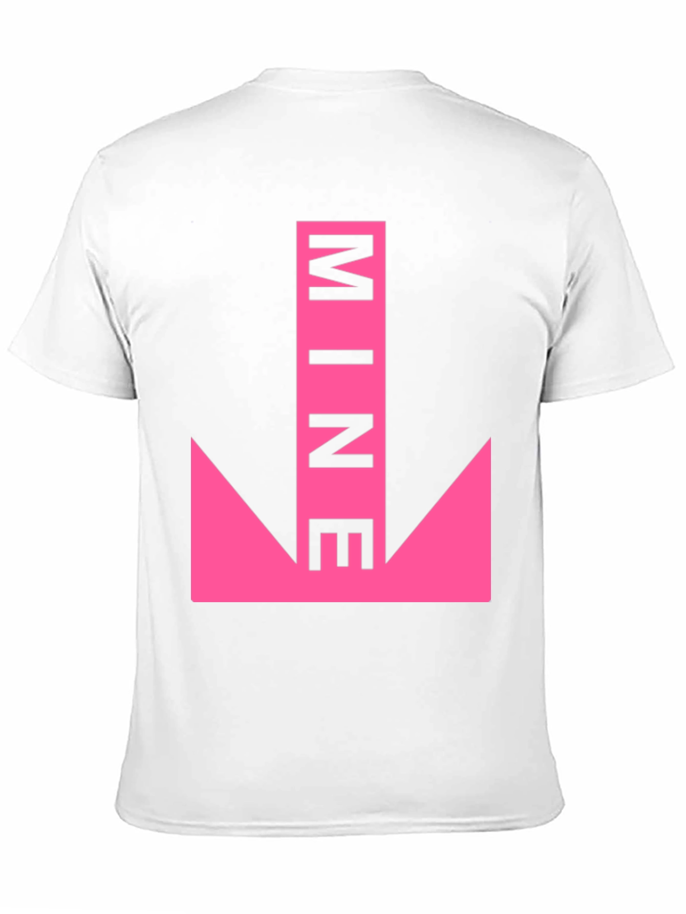 Humorous Pink Arrow MINE Graphic Tee