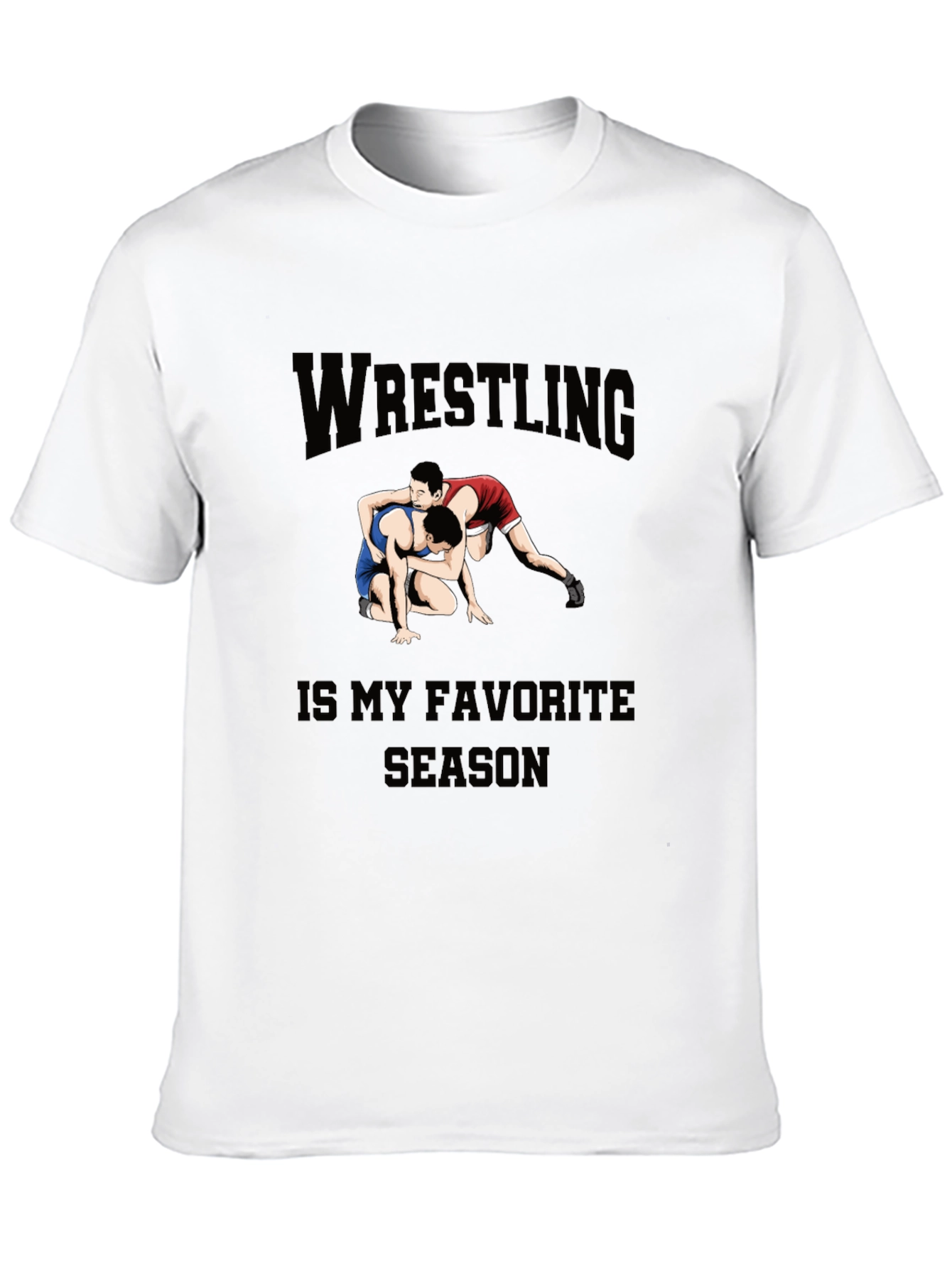 Wrestling Is My Favorite Season Black T-Shirt