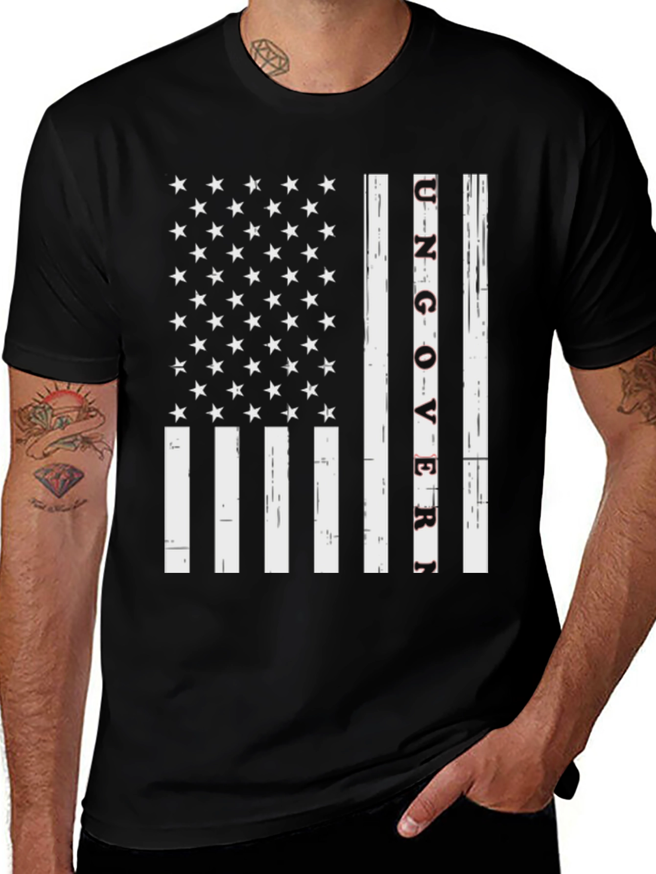 Ungovern Patriotic USA Flag Graphic Tee