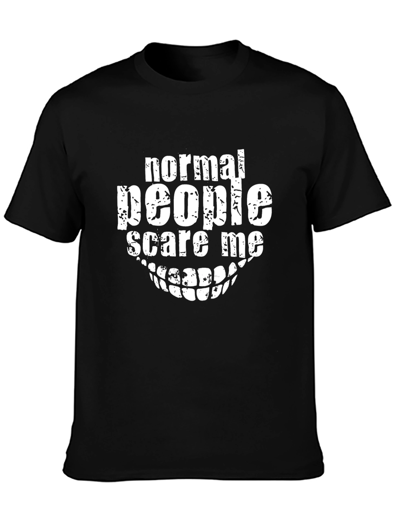 Normal People Scare Me Graphic Tee - Black
