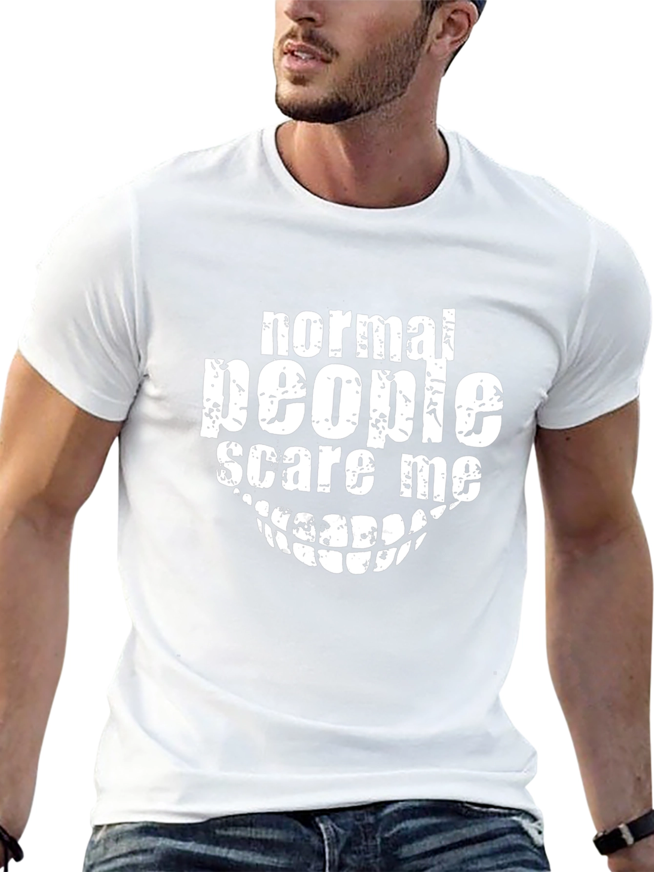 Normal People Scare Me Graphic Tee - Black