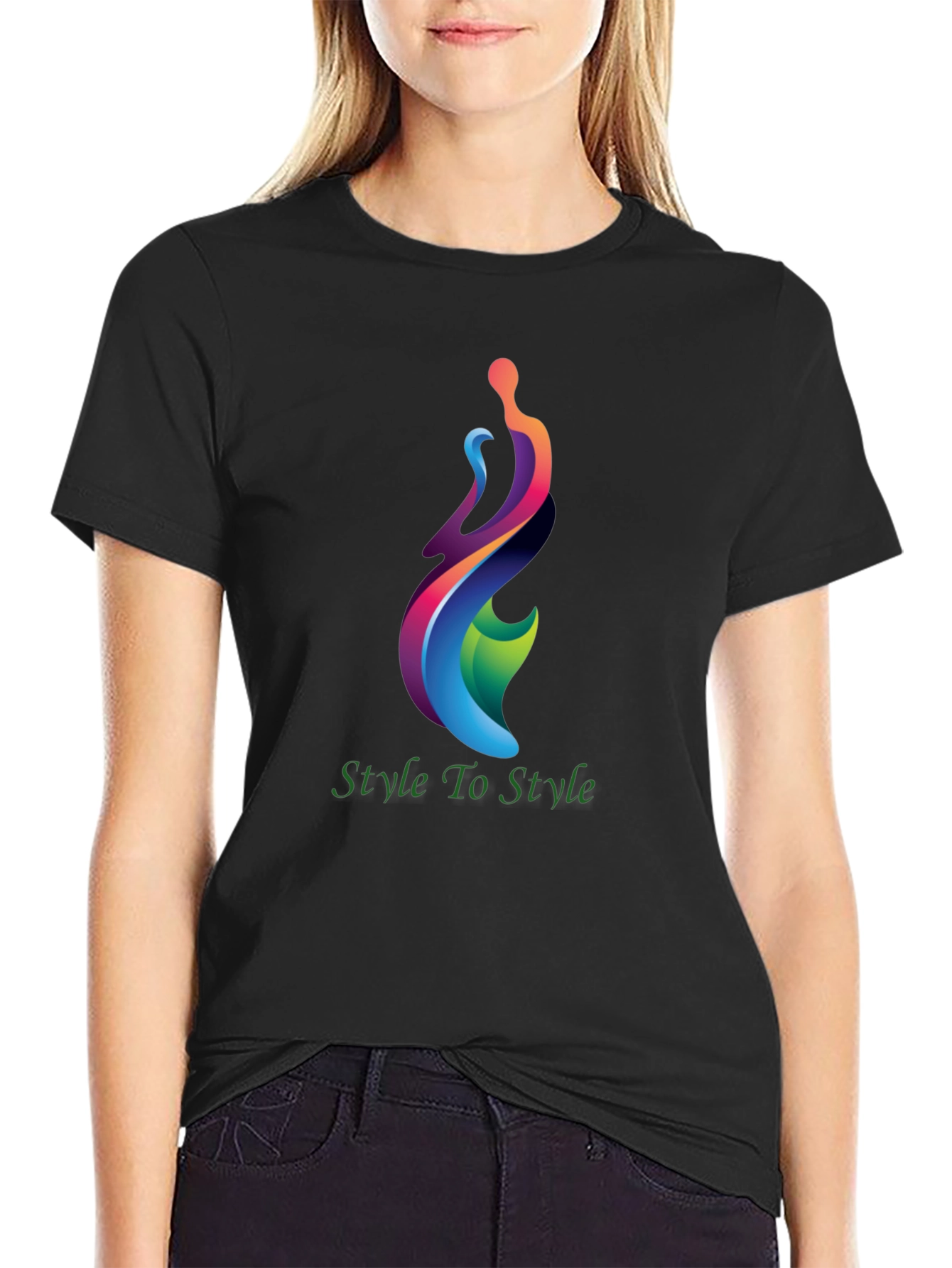 Stylish Black Graphic Tee - Style To Style Design