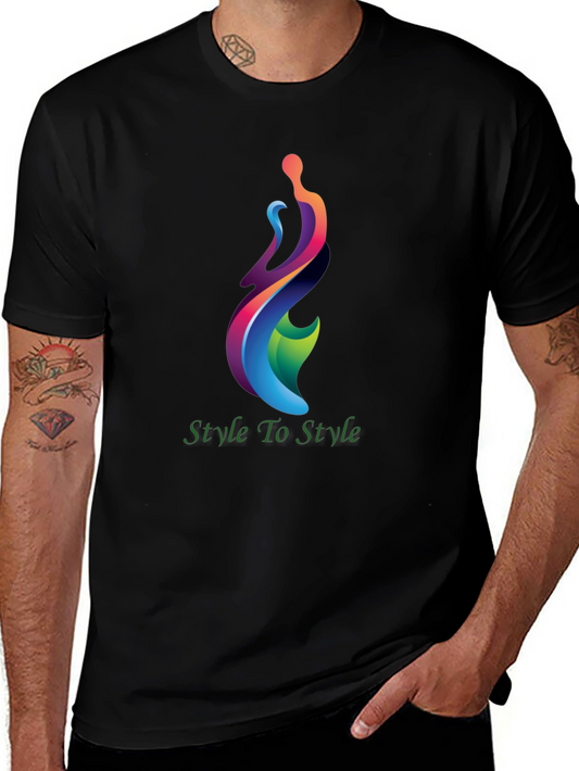 Stylish Black Graphic Tee - Style To Style Design