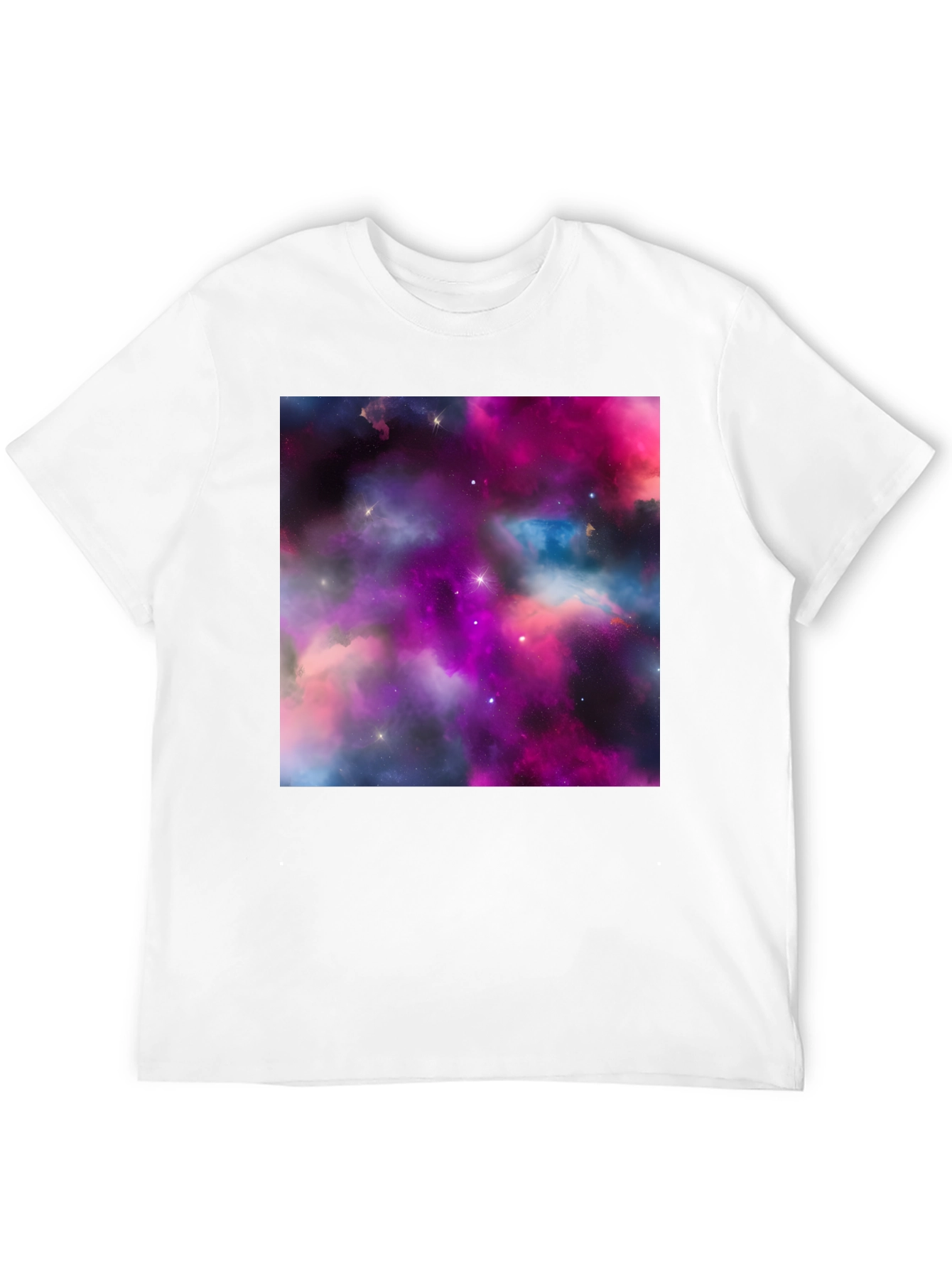 Galaxy Print Black T-Shirt - Stylish Outer Space Design