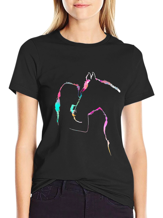 Horse and Girl Graphic Tee - Unisex Soft Cotton Blend