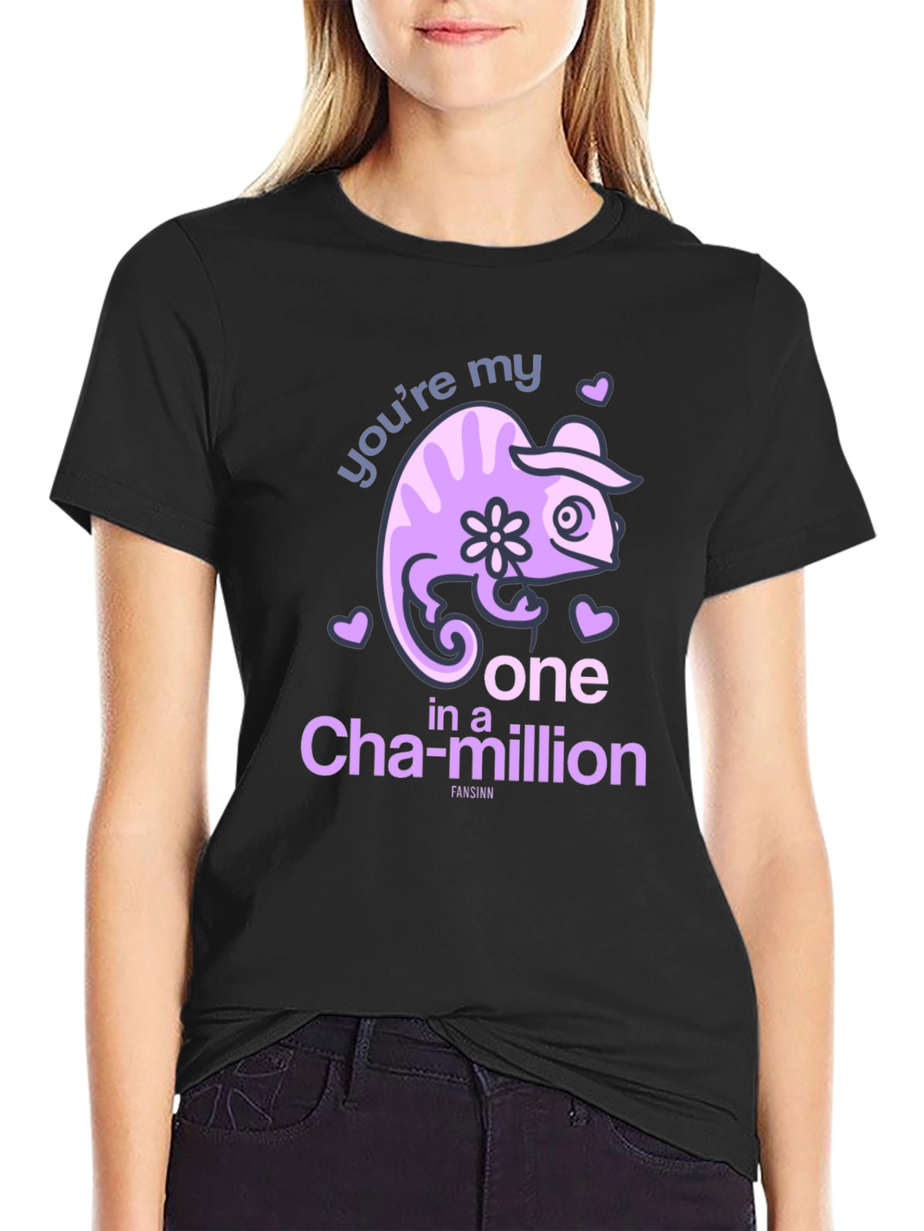 Chameleon One in a Million Black T-Shirt