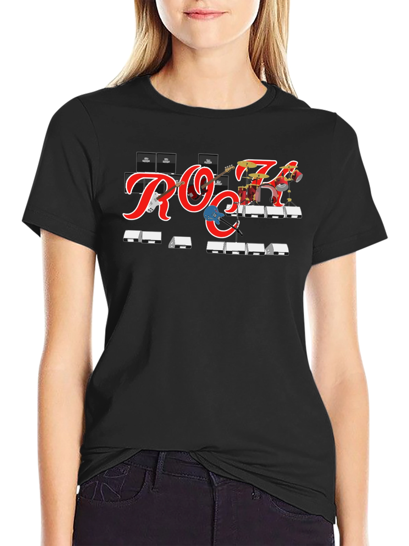 Rock Band Graphic Tee - Black