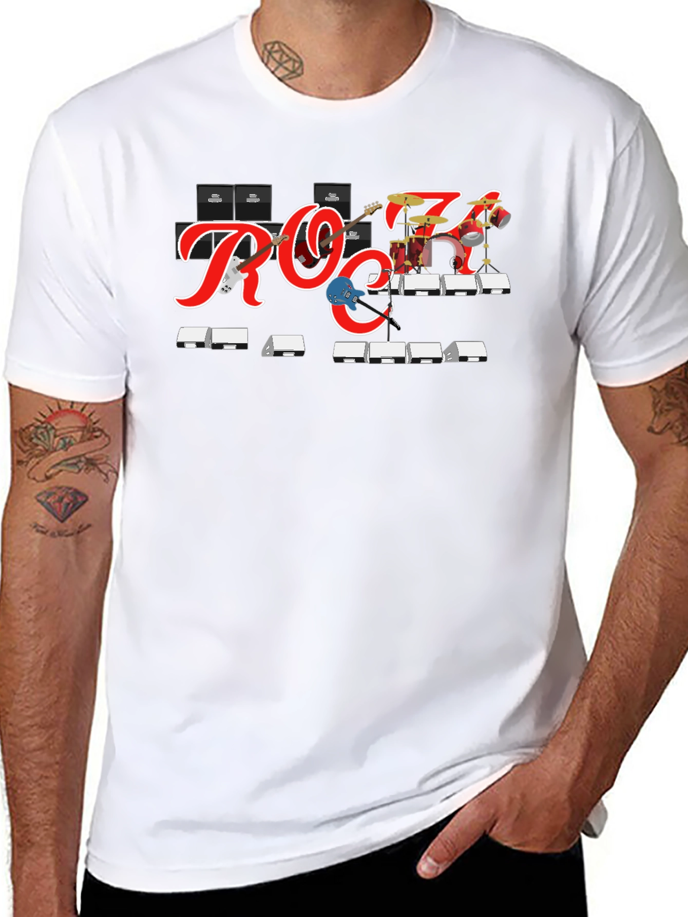 Rock Band Graphic Tee - Black