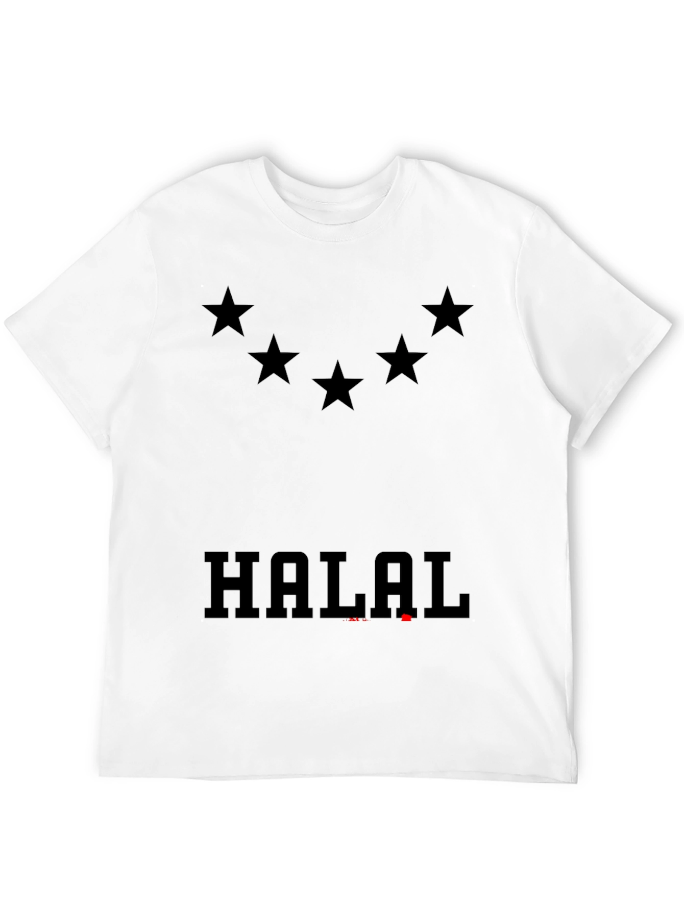 Halal Graphic Tee - Mens Black T-Shirt with Stars