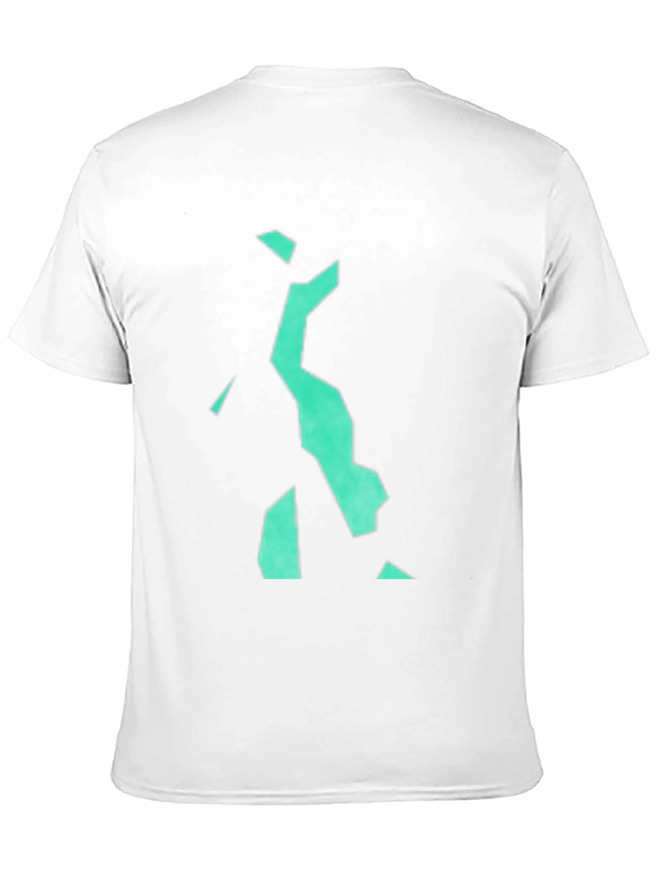 Black T-Shirt with Abstract Teal Design