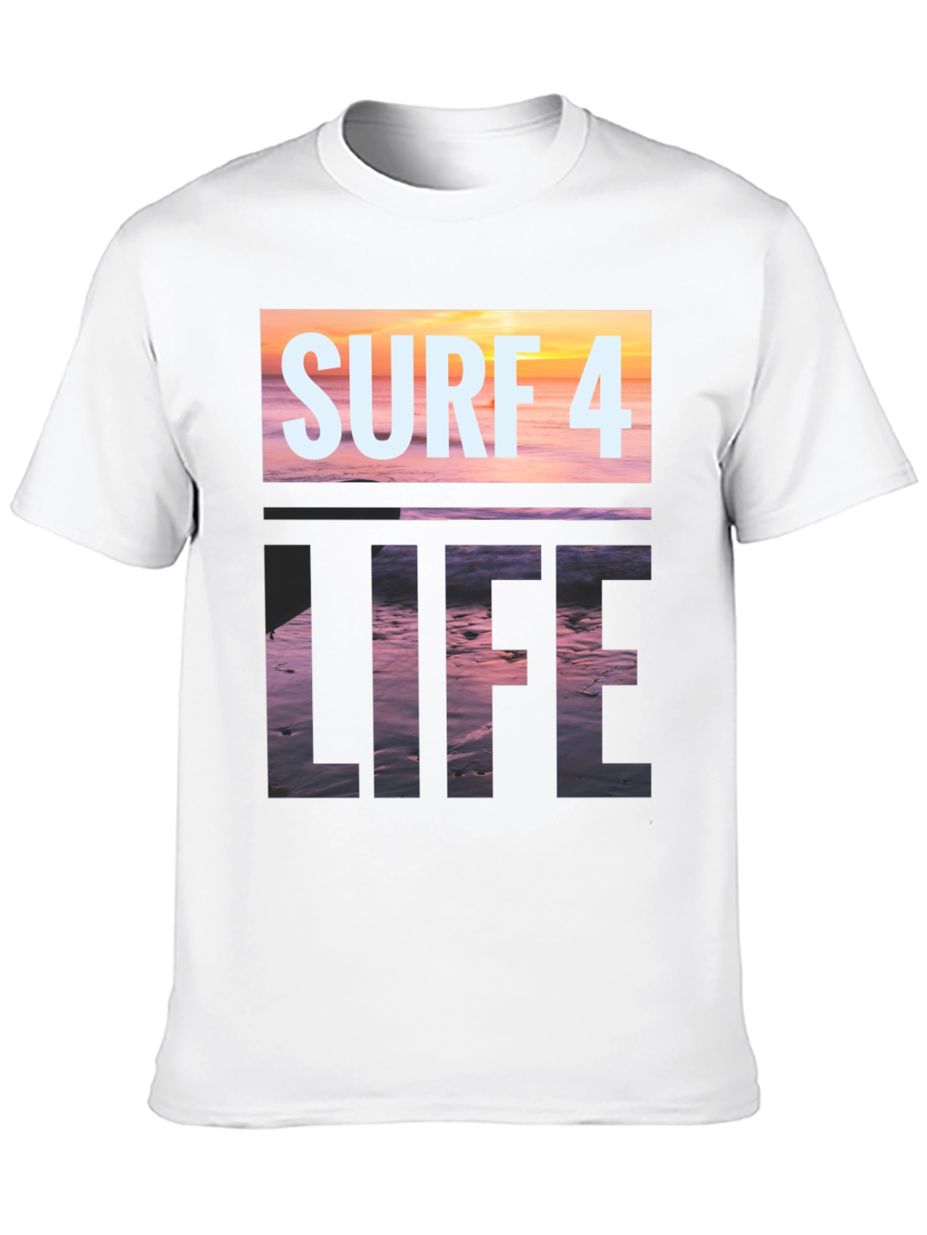 Surf 4 Life Black Graphic Tee