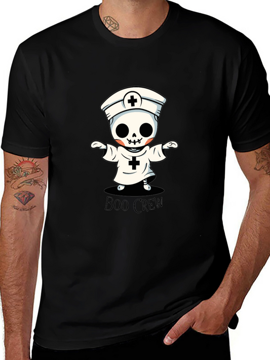 Boo Crew Halloween Skeleton Nurse T-Shirt